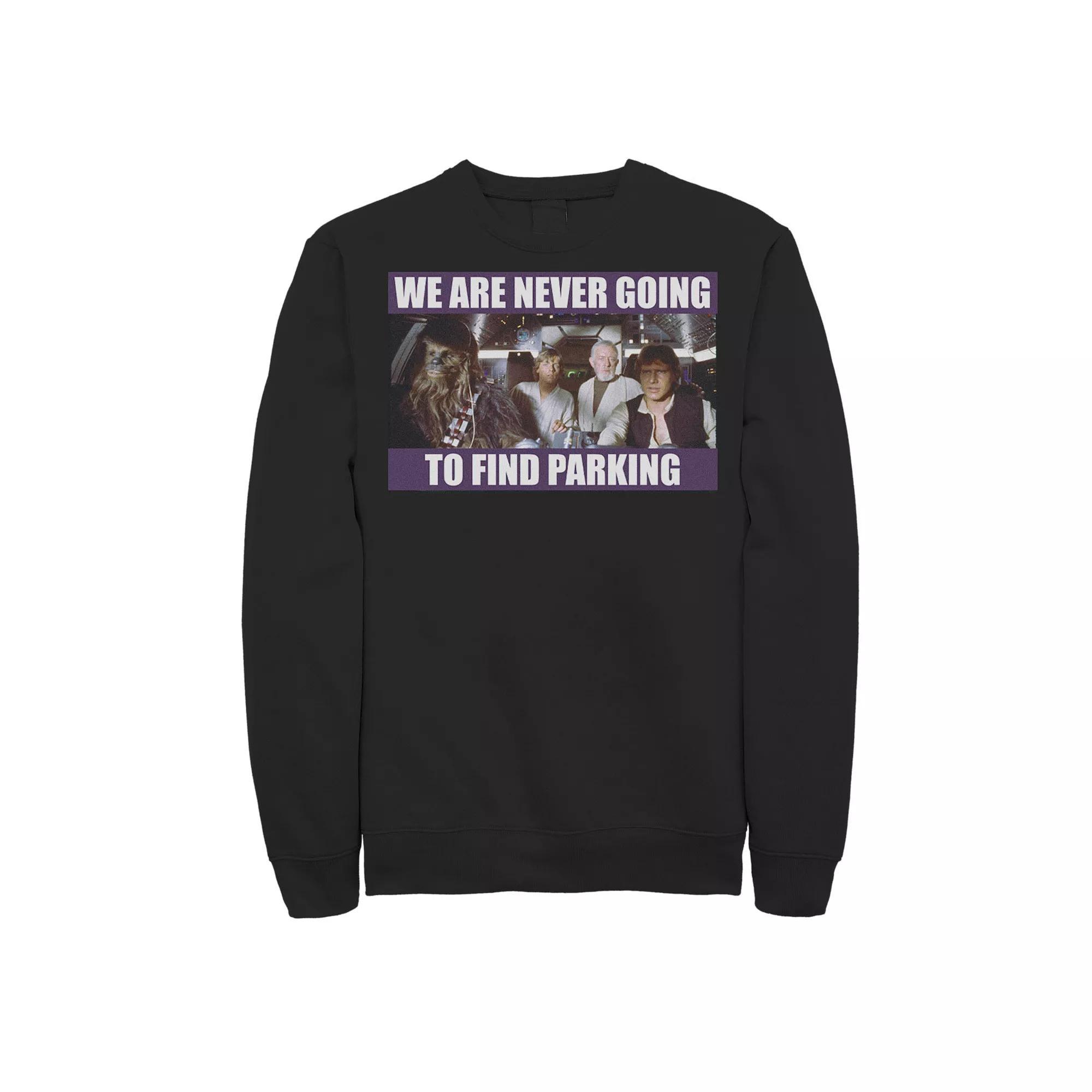Men's Star Wars We Are Never Going To Find Parking Sweatshirt, Size: Small, Black Product Image