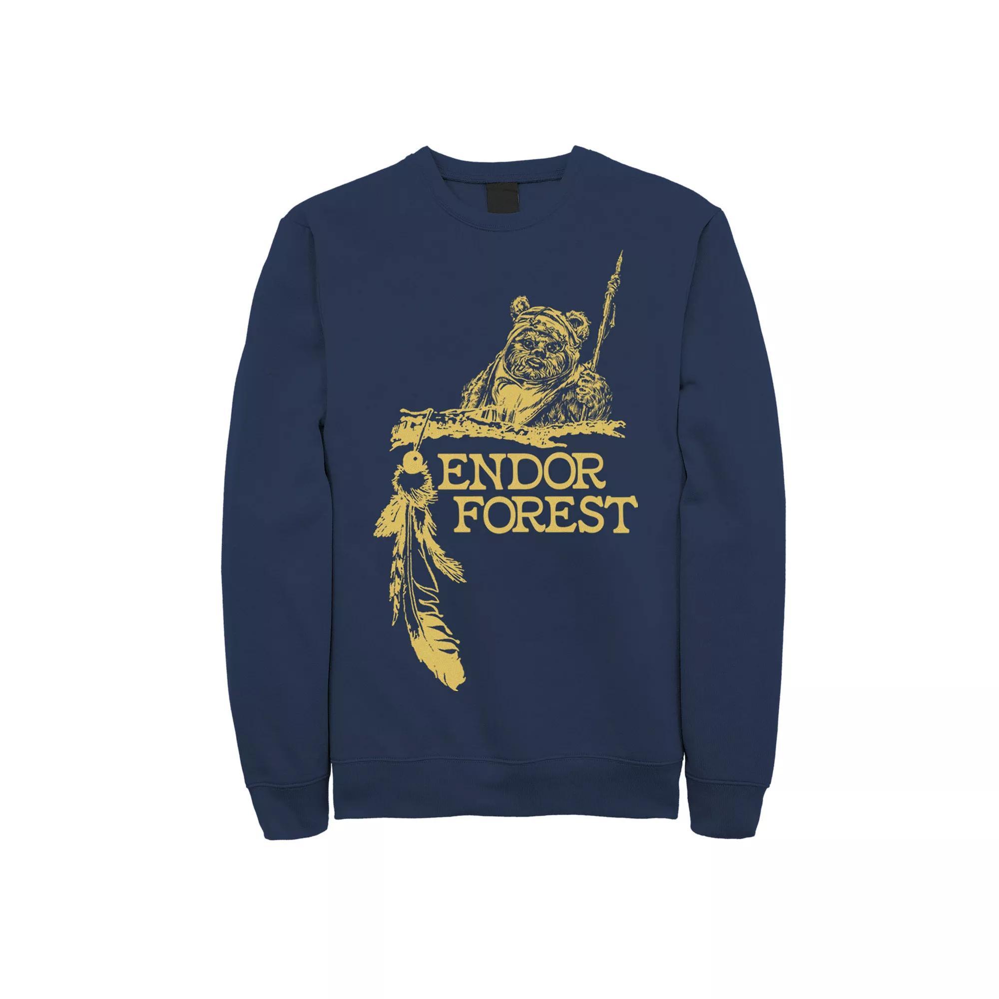 Men's Star Wars The Mandalorian The Child Collage Sweatshirt, Size: Medium, Blue Product Image