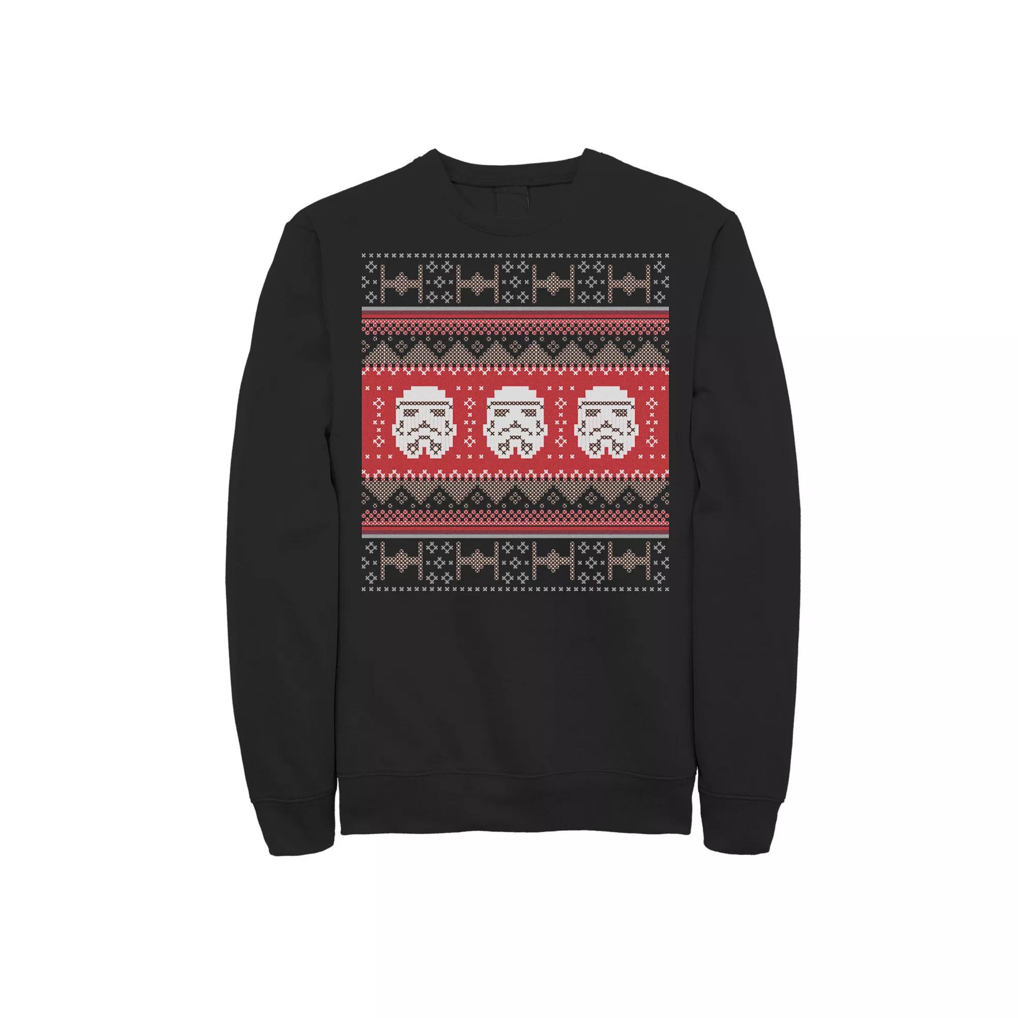 Mens Star Wars Trooper Tie Fighter Ugly Christmas Sweatshirt, Men's, Size: Small, Red Product Image