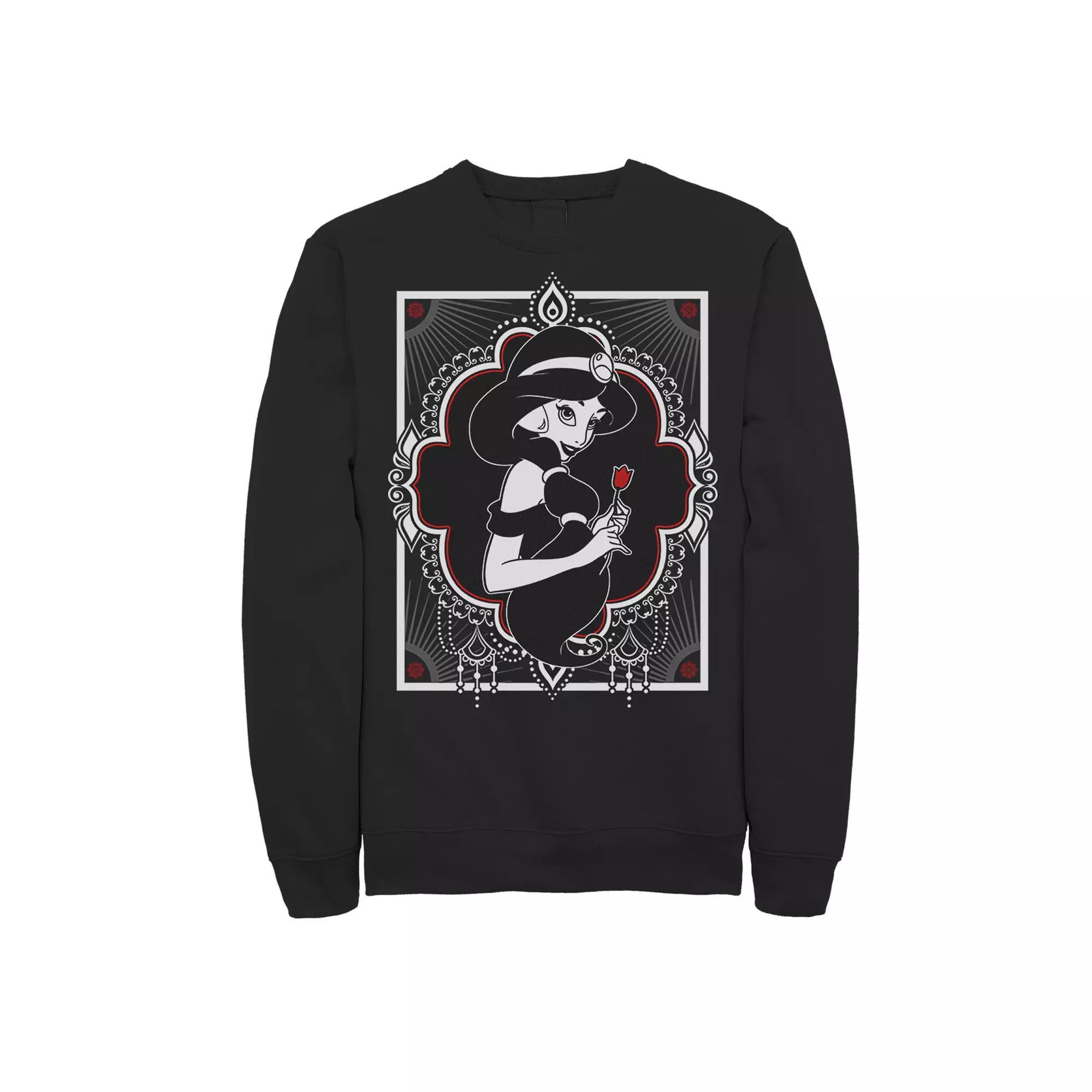 Disneys Aladdin Jasmine Ornate Frame Rose Mens Sweatshirt Product Image