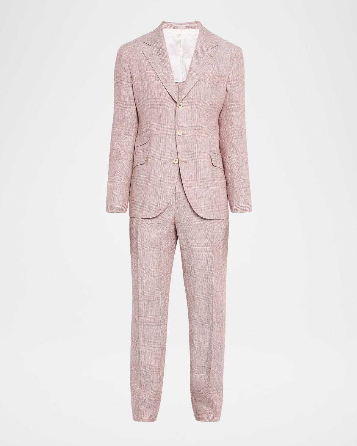 Men's Linen Glen Plaid Two-Piece Suit Product Image