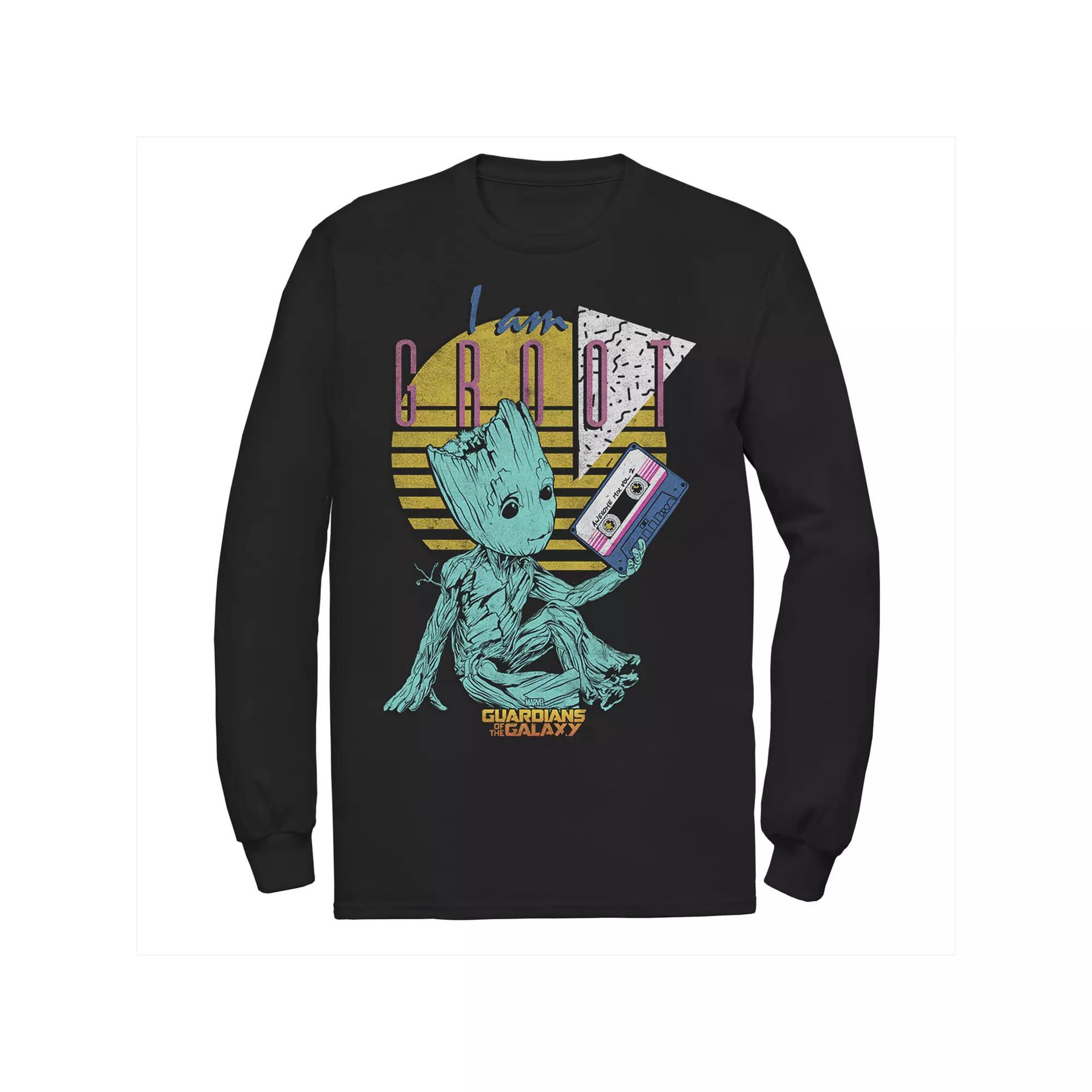 Mens Marvel Guardians Vol. 2 Baby Groot Retro 90s Tape Tee Product Image