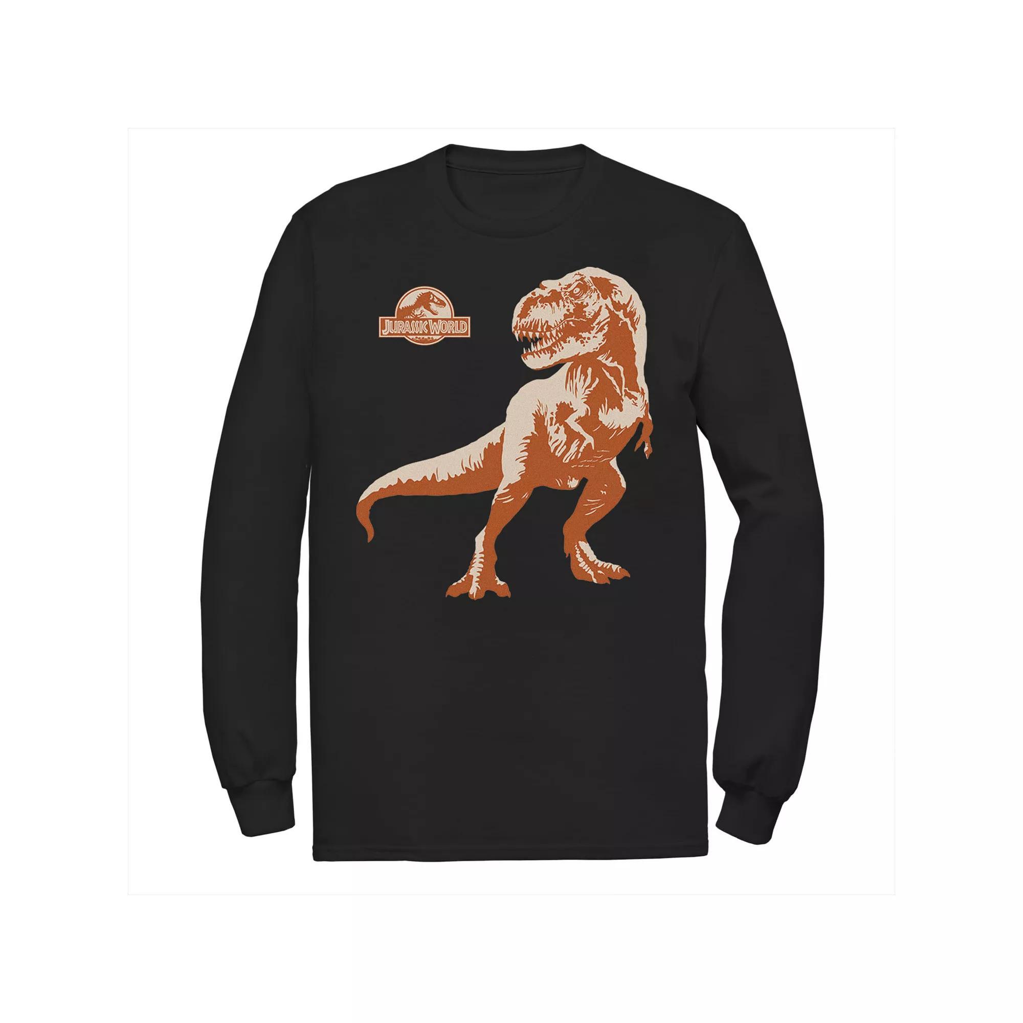 Men's Jurassic Park Orange Hue T-Rex Portrait Logo Tee, Size: Small, Black Product Image