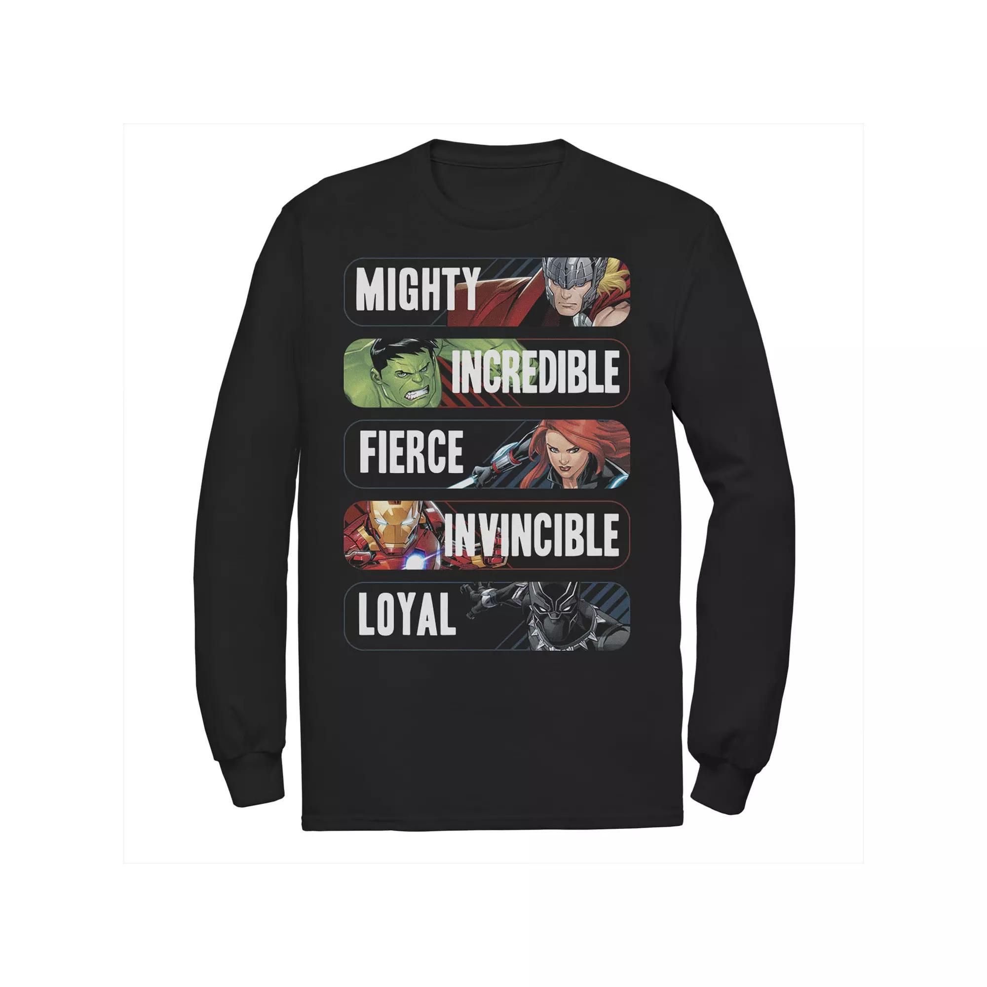 Men's Marvel Avengers Inspirational Group Shot Tee, Size: Large, Black Product Image