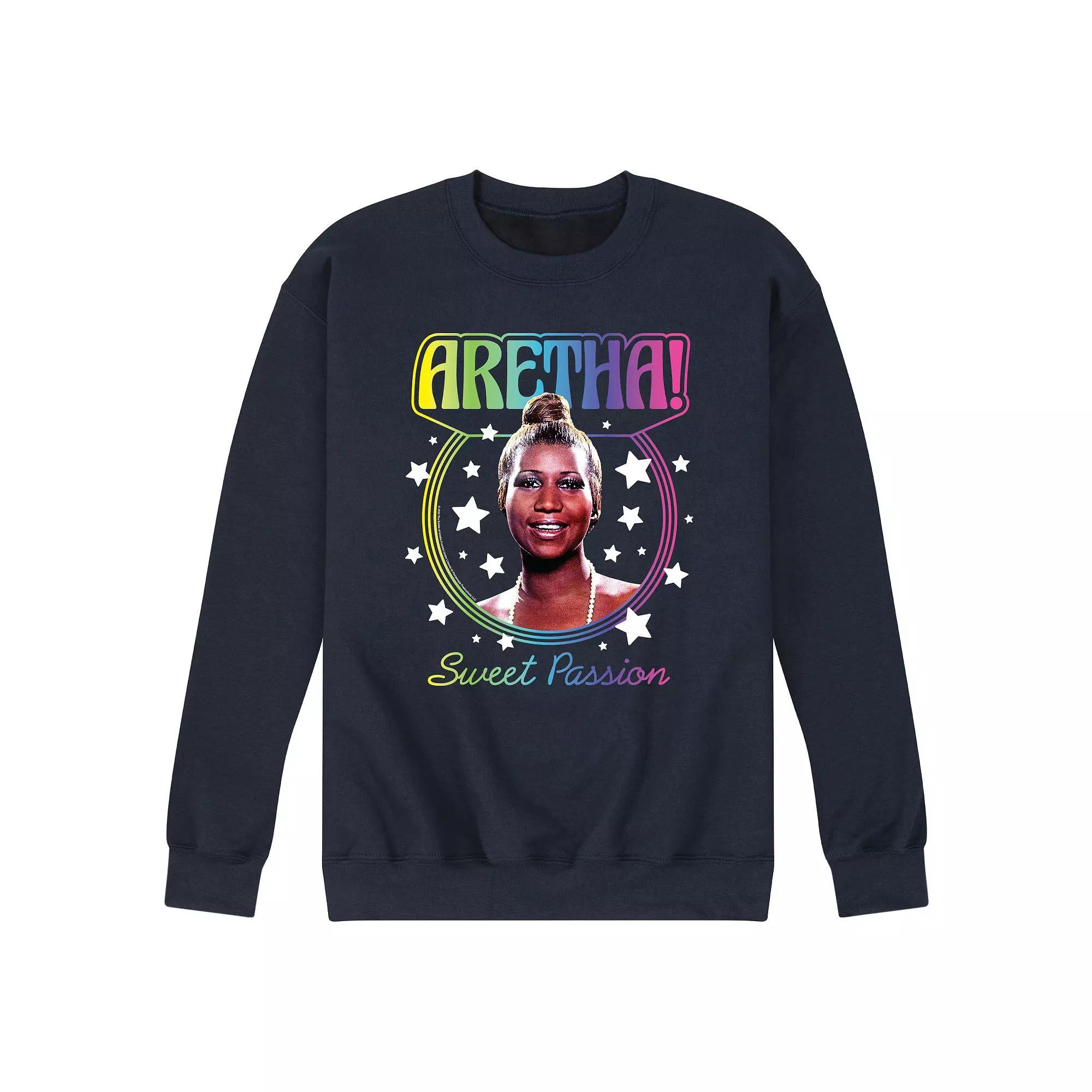 Mens Aretha Franklin Sweet Passion Fleece Sweatshirt Blue Product Image