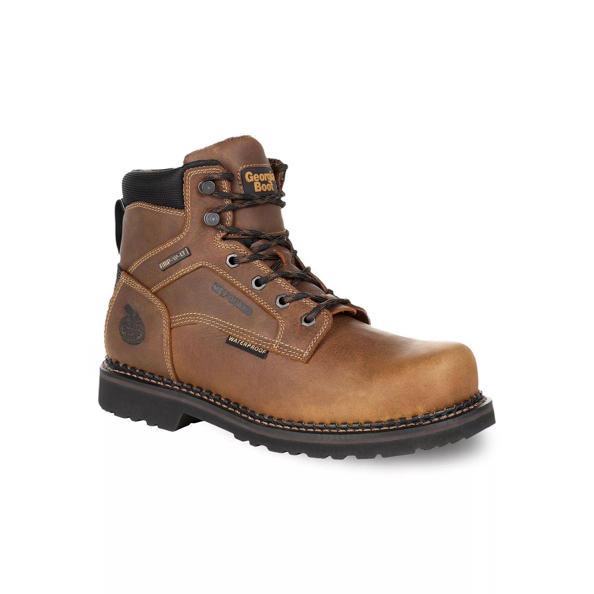 Georgia Boots Georgia Giant Revamp Internal Met-Guard Men's Waterproof Steel Toe Work Boots, Size: 13 Wide, Brown Product Image