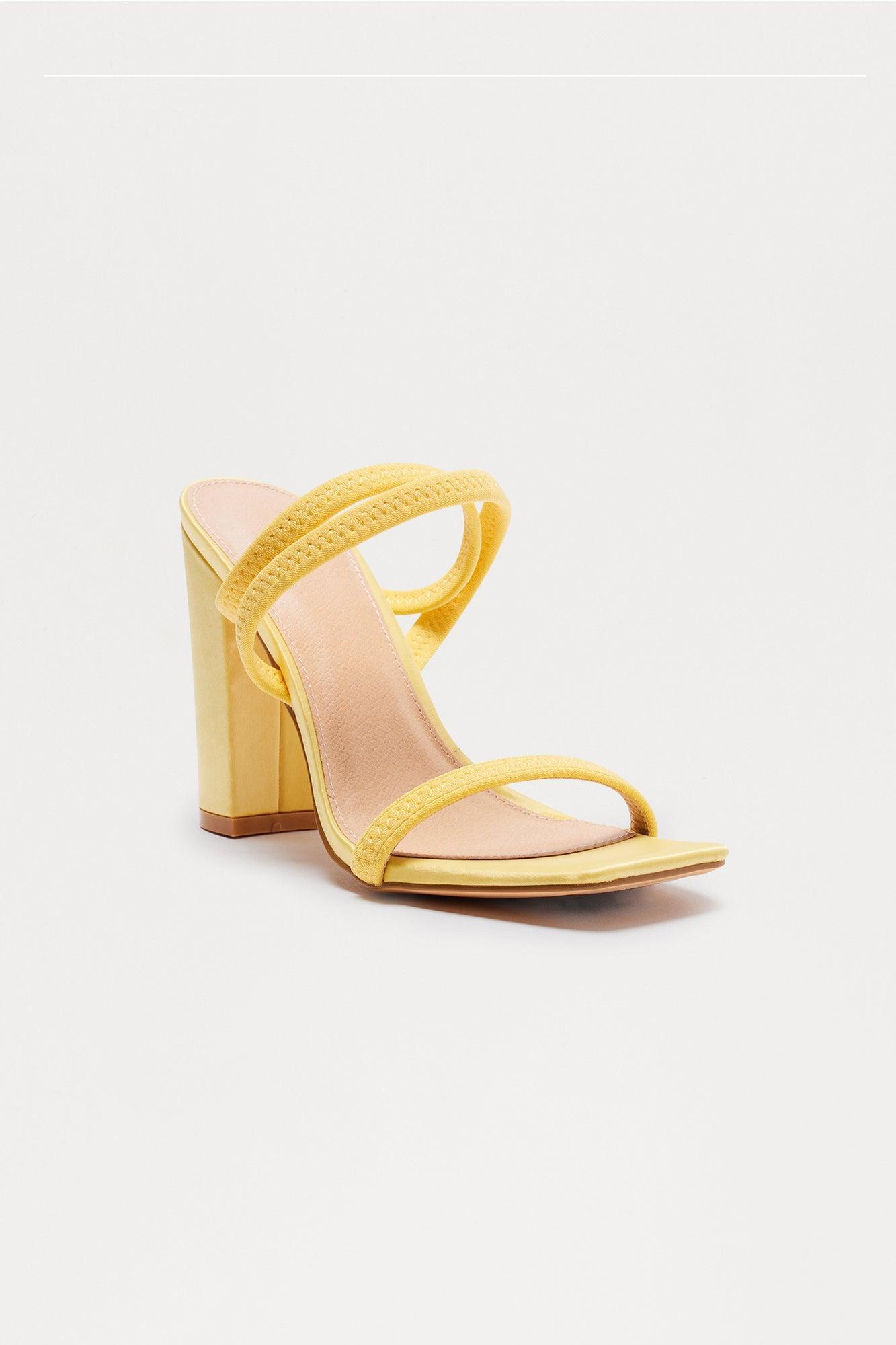Welcome To My World Heels - Yellow Female Product Image