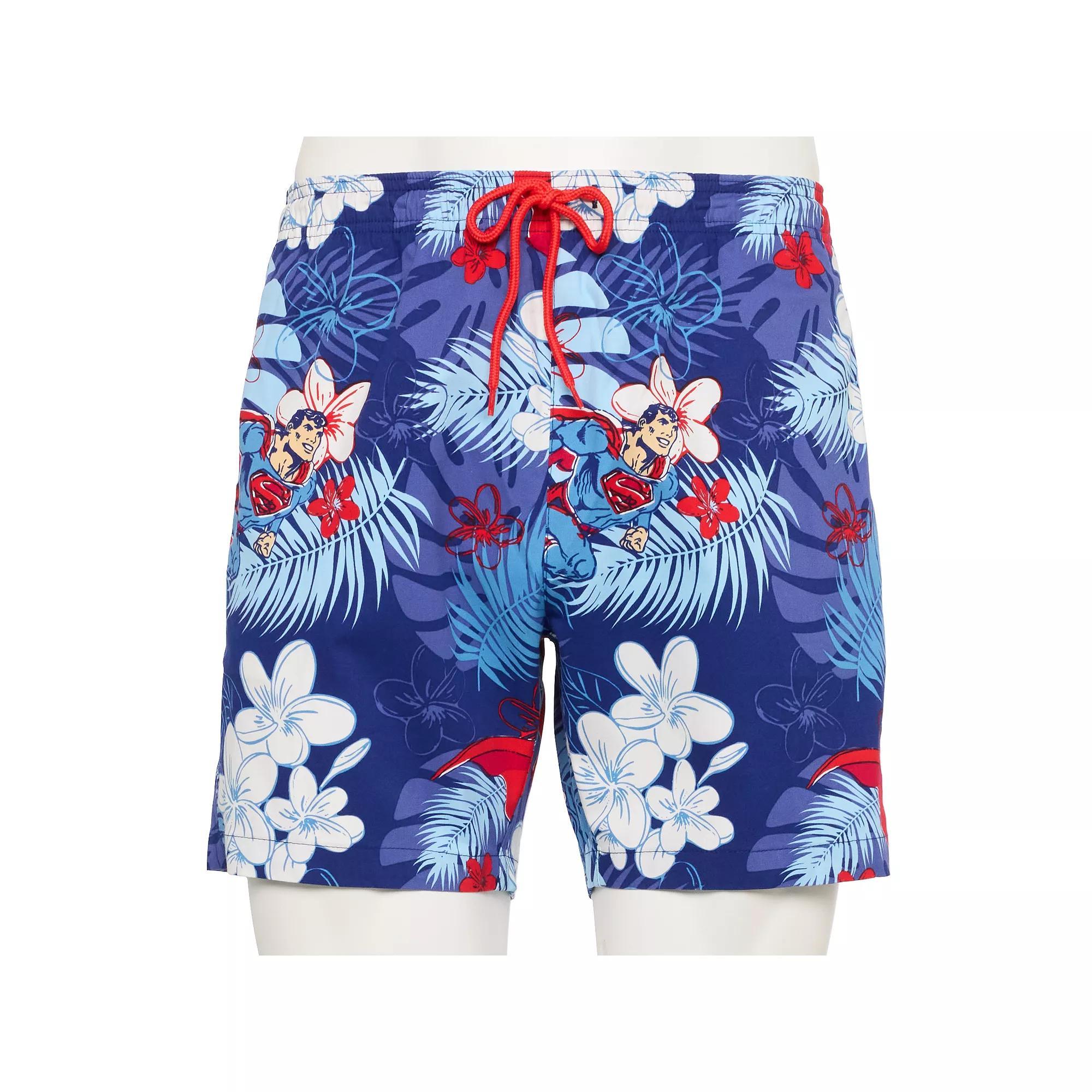 Men's DC Comics Superman Floral Shorts, Size: XL, Multi Product Image