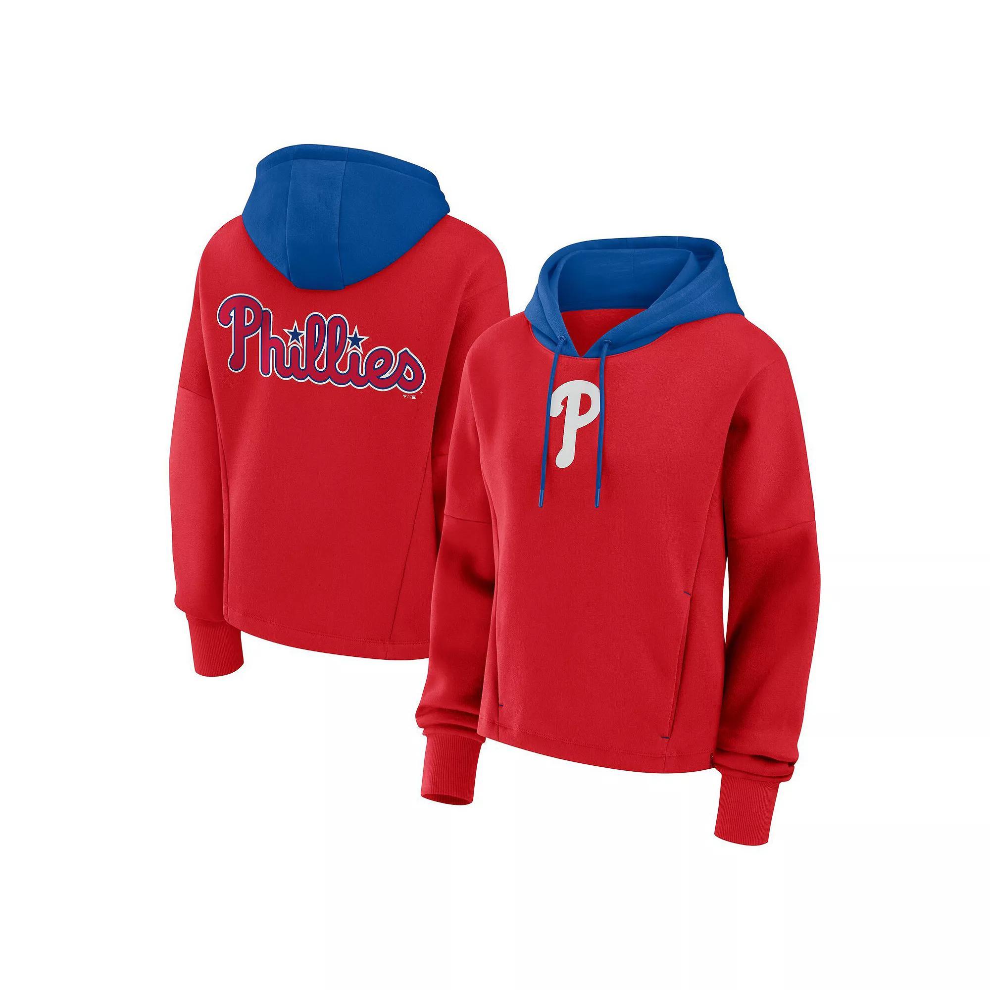 Women's Fanatics Red Philadelphia Phillies Oversized Legacy Favorite Spectator Pullover Hoodie, Size: Small Product Image