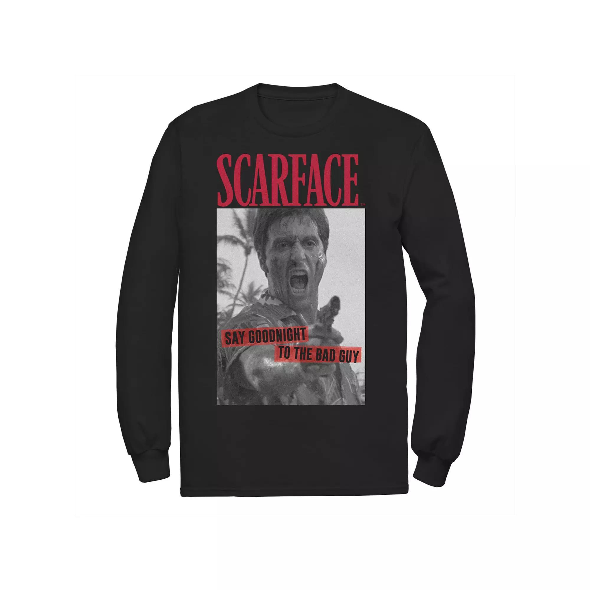 Men's Scarface Say Goodnight To The Bad Guy Photo Tee, Size: Small, Black Product Image