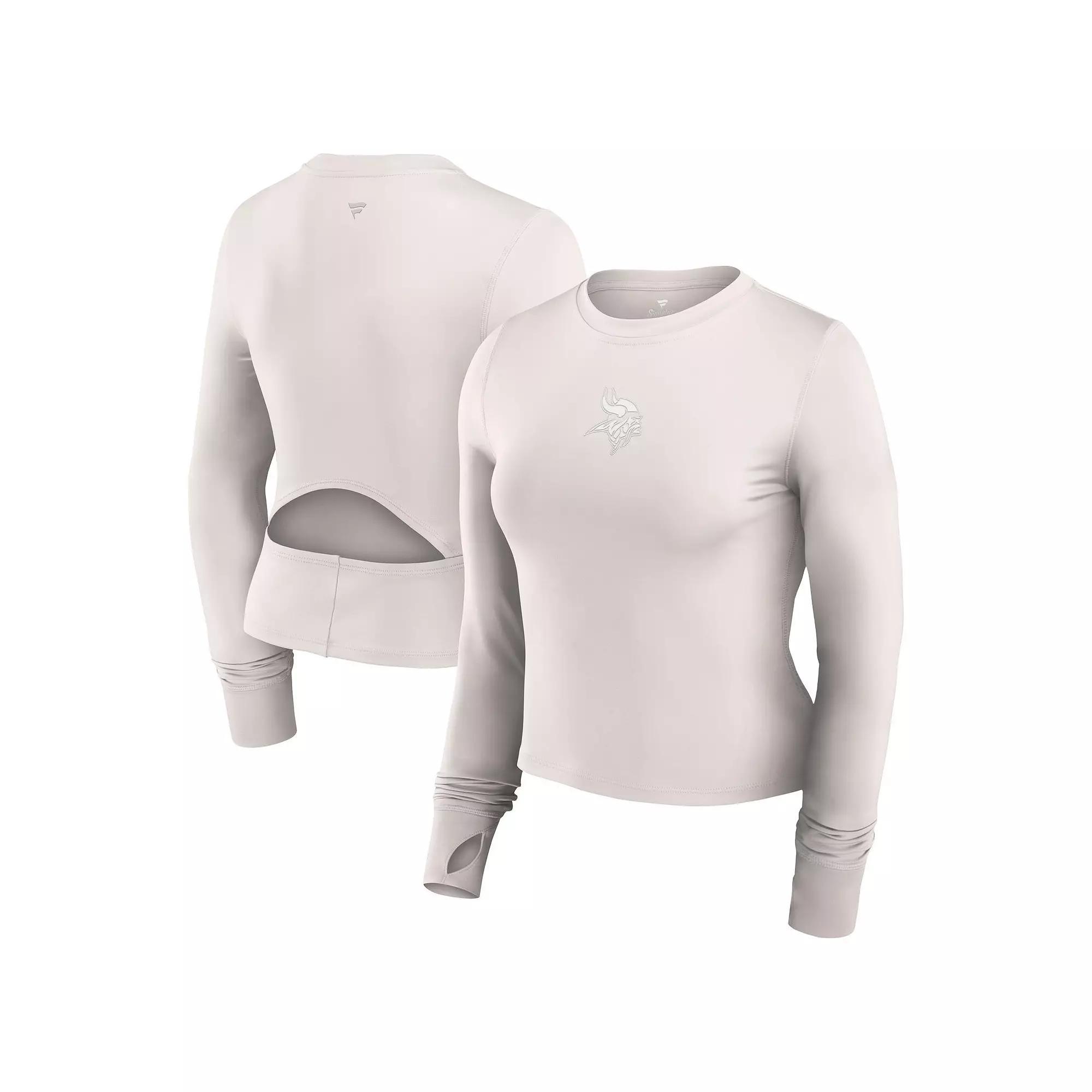 Women's Fanatics Signature Pink San Francisco Giants Studio Fitted Long Sleeve Gym Top, Size: Small Product Image
