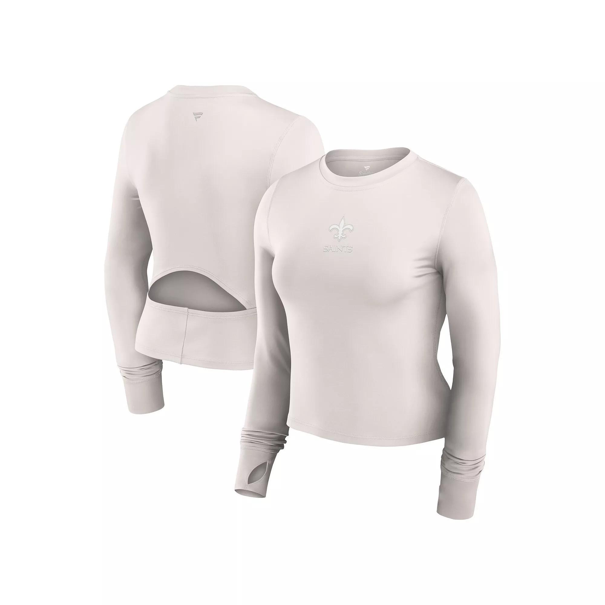 Women's Fanatics Signature Pink San Francisco Giants Studio Fitted Long Sleeve Gym Top, Size: Small Product Image