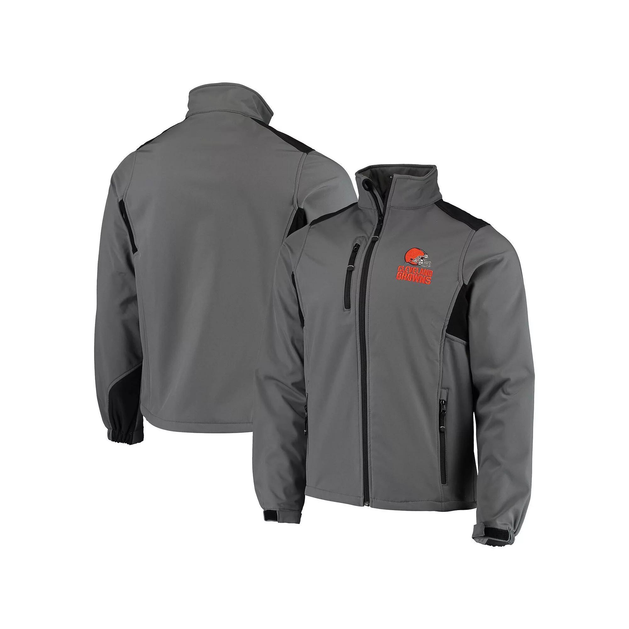 Men's Dunbrooke Charcoal Cleveland Browns Circle Softshell Fleece Full-Zip Jacket, Size: Small Product Image