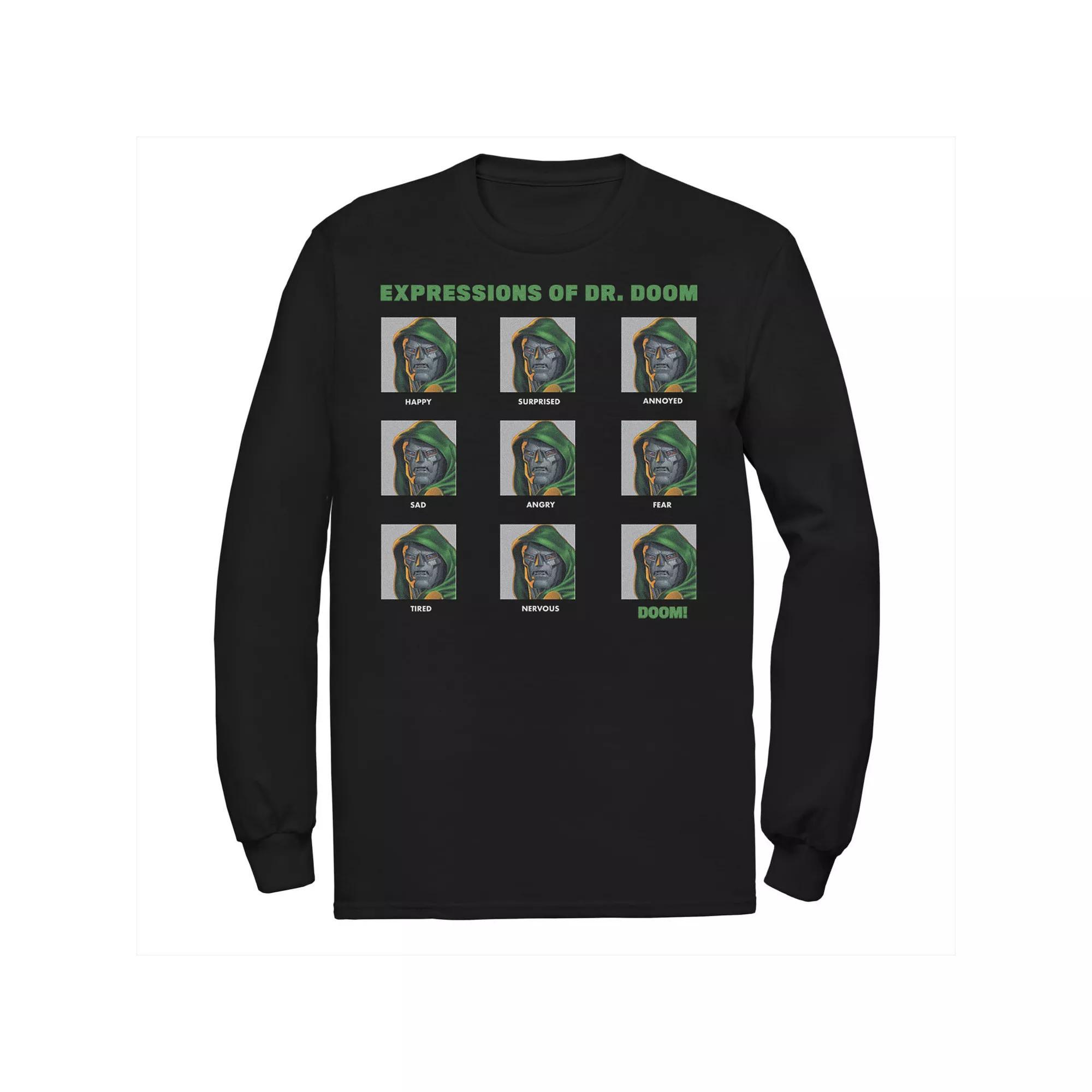 Men's Marvel Expressions Of Dr. Doom Panels Tee, Size: Small, Black Product Image