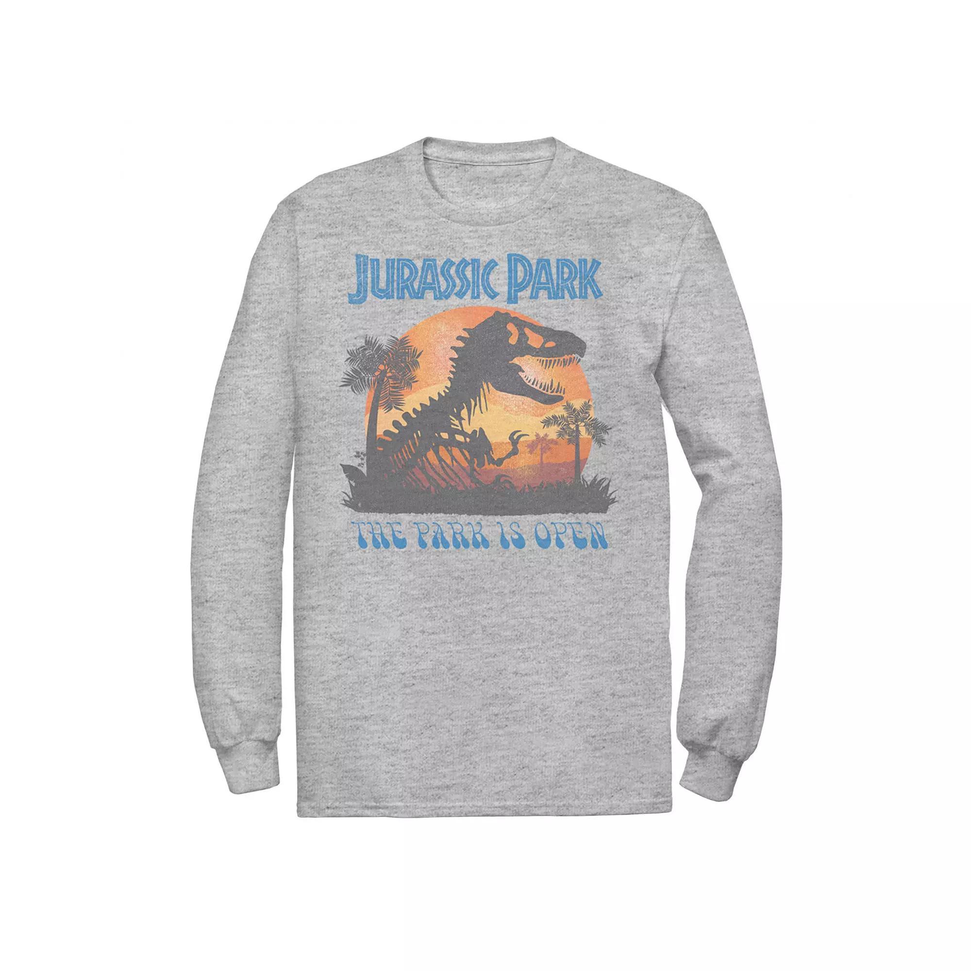 Men's Jurassic Park T Rex Sunset Portrait Tee, Size: XL, White Product Image