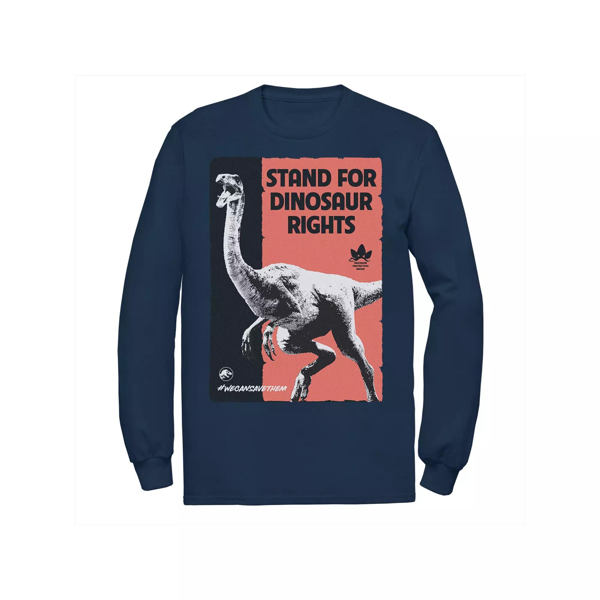 Men's Jurassic World Stand For Dinosaurs Poster Tee, Size: Large, Black Product Image