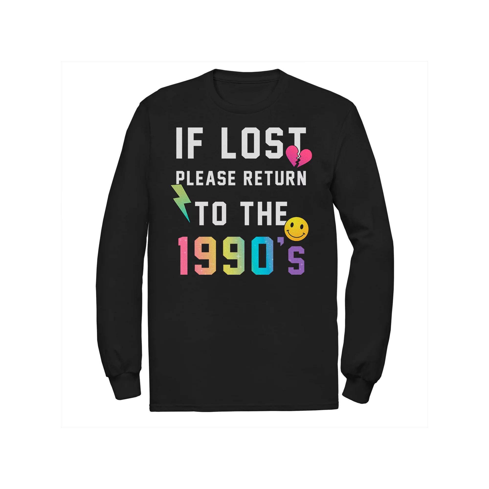 Men's Fifth Sun If Lost Please Return To The 1990's Tee, Size: Medium, Black Product Image