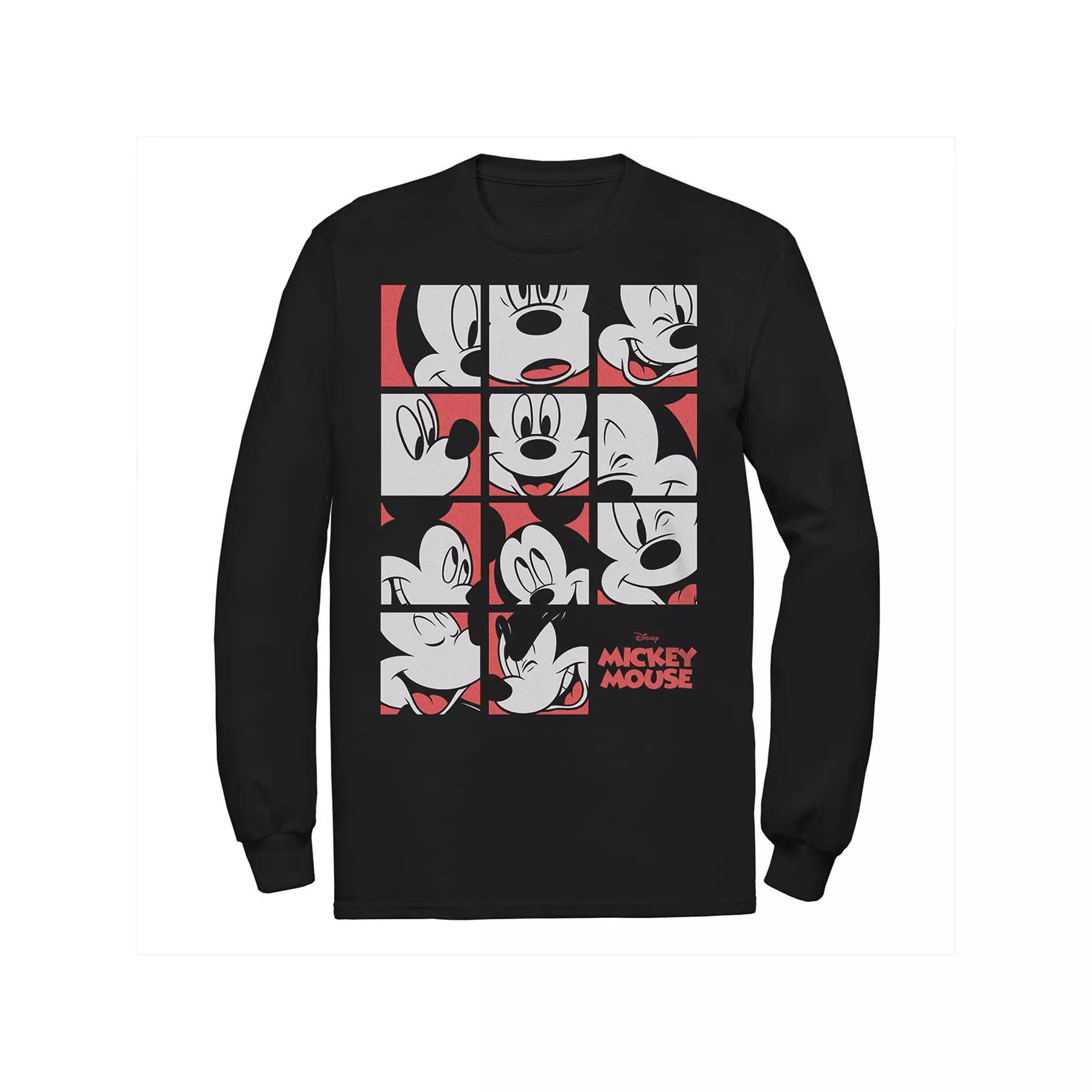 Big & Tall Disney Mickey Mouse Expression Boxes Graphic Tee, Men's, Size: 3XB, Black Product Image