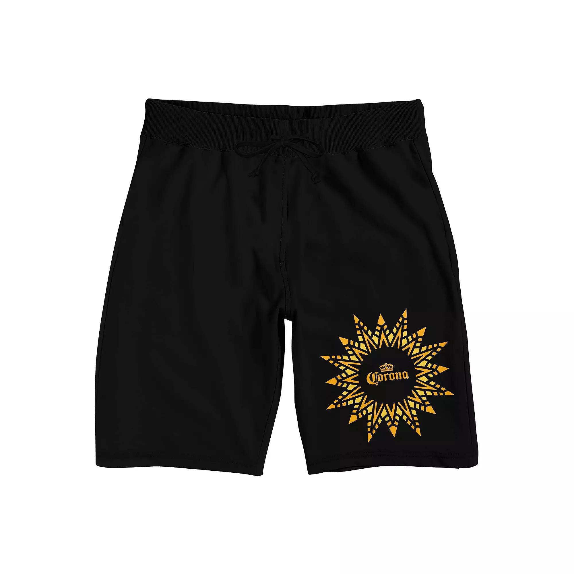 Men's Corona Sun Frame Logo Pajama Shorts, Size: Small, Black Product Image