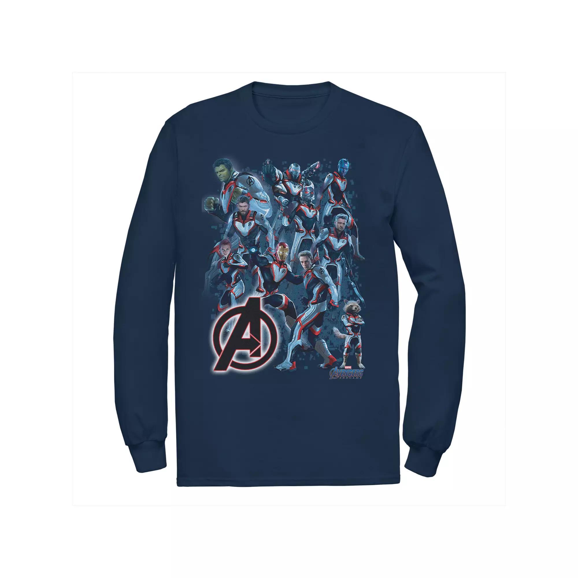 Men's Avengers Endgame Group Character Tee, Size: Large, Blue Product Image