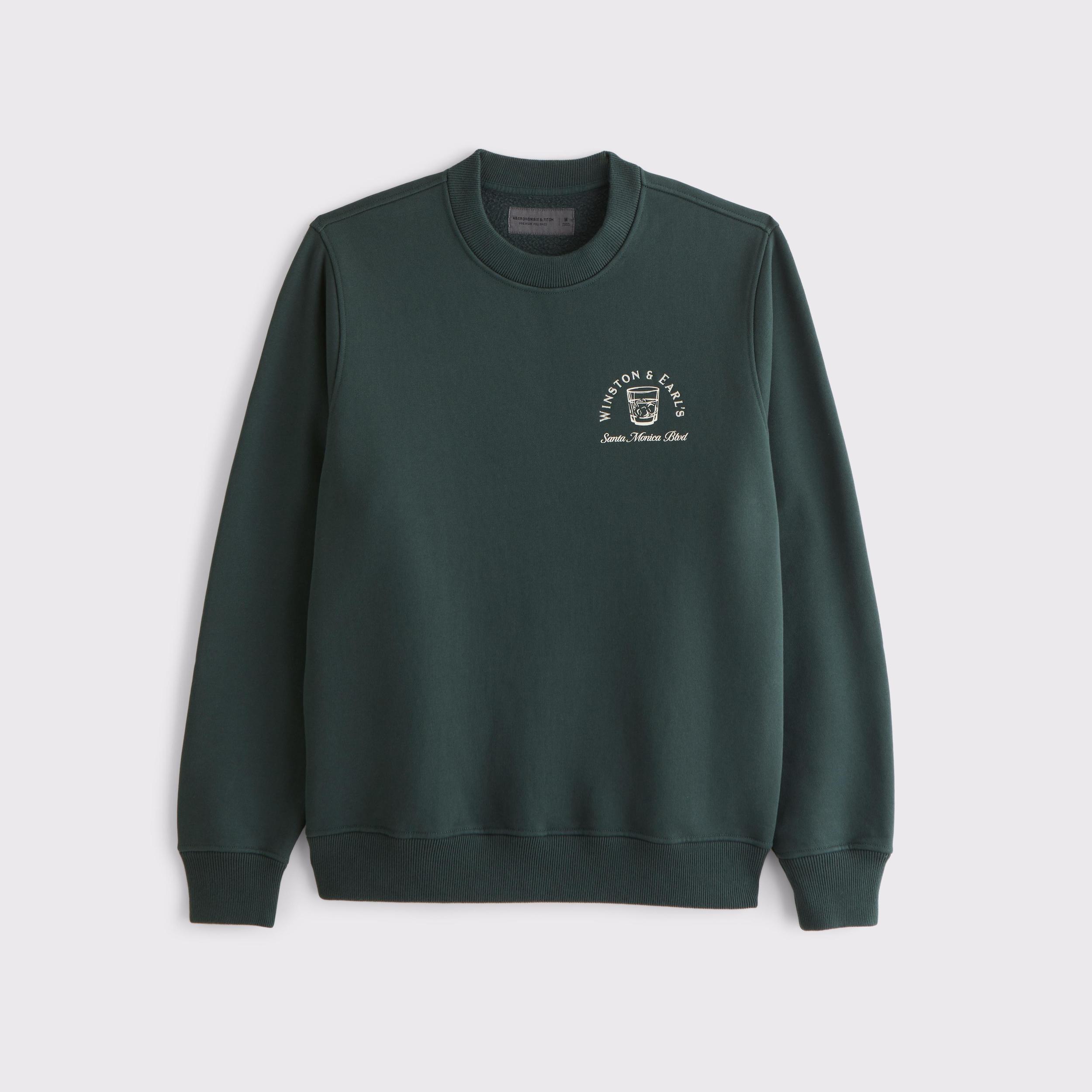 Premium Heavyweight Graphic Crew Sweatshirt Product Image