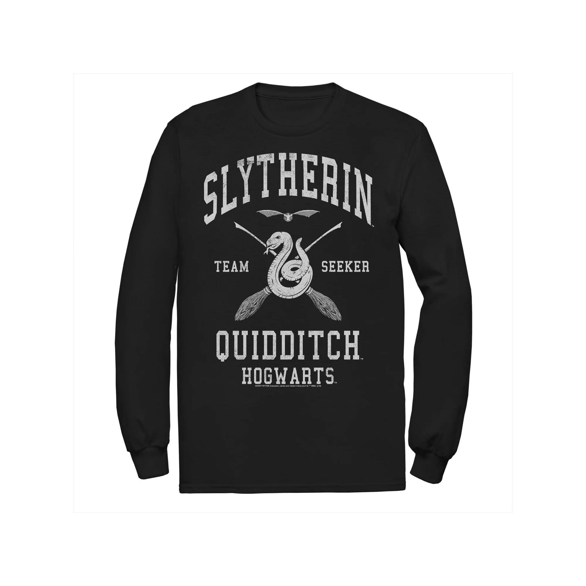 Big & Tall Harry Potter Slytherin Team Seeker Text Long Sleeve Graphic Tee, Men's, Size: 3XL, Black Product Image