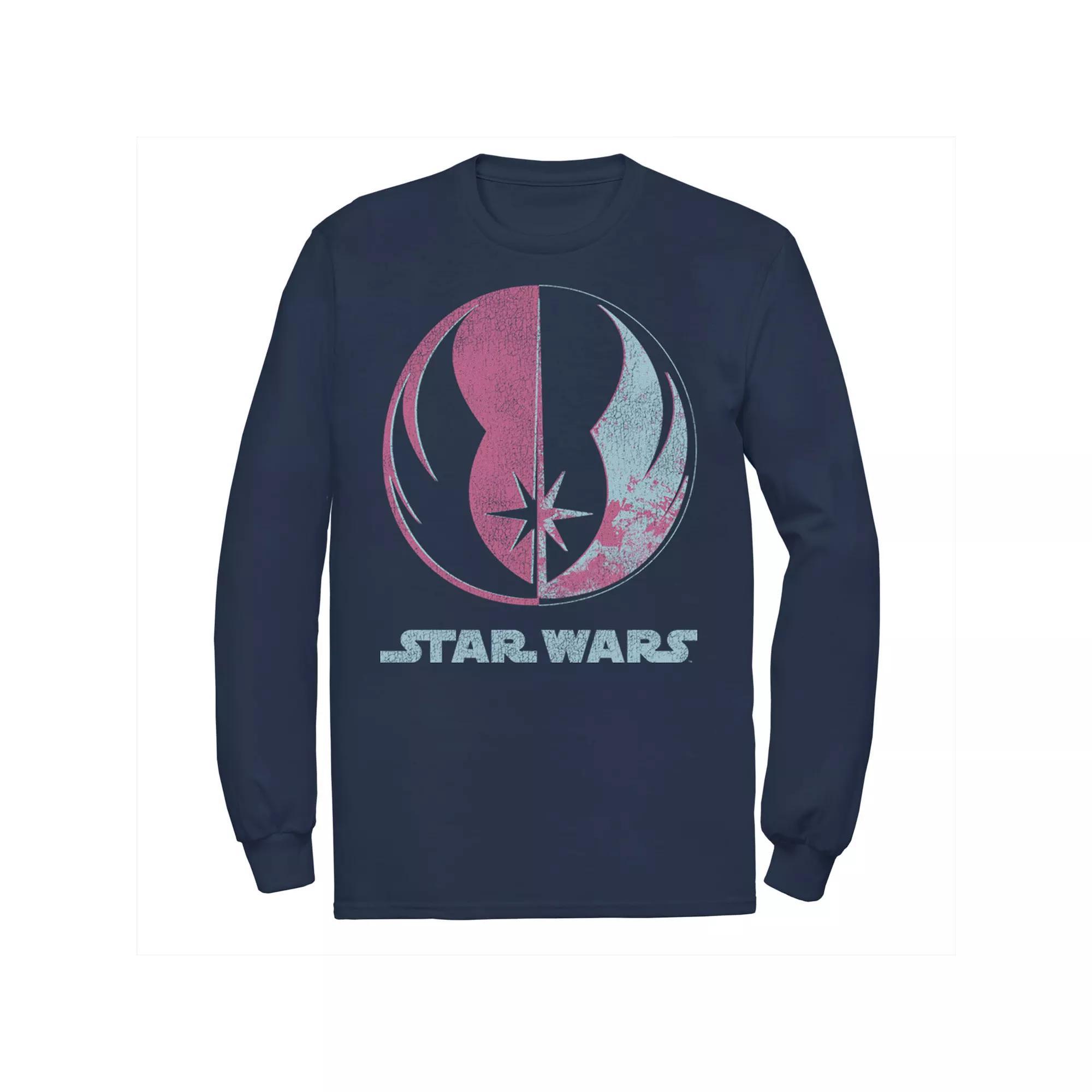 Men's Star Wars Bright Jedi Symbol Tee, Size: Small, Black Product Image