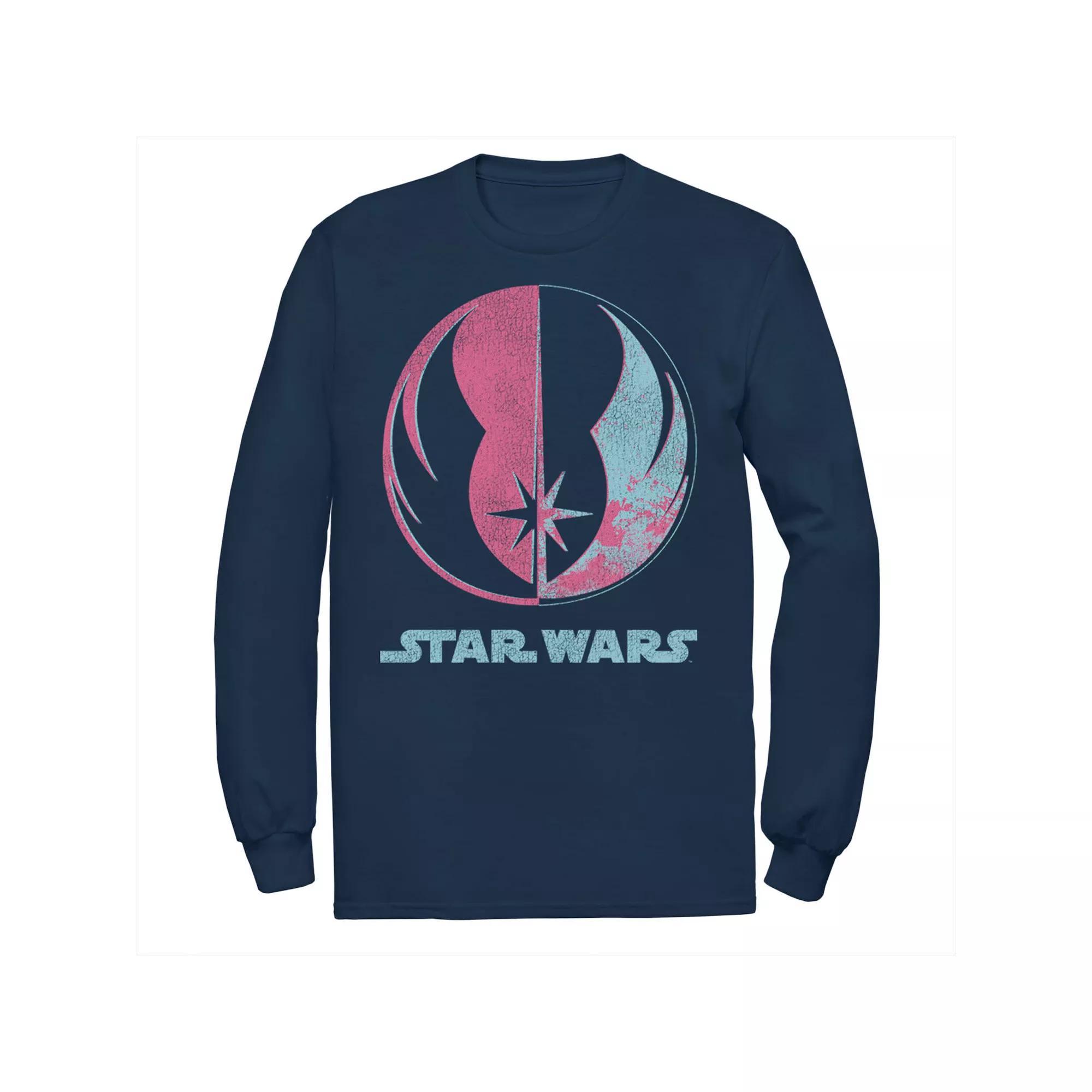 Men's Star Wars Bright Jedi Symbol Tee, Size: Small, Black Product Image