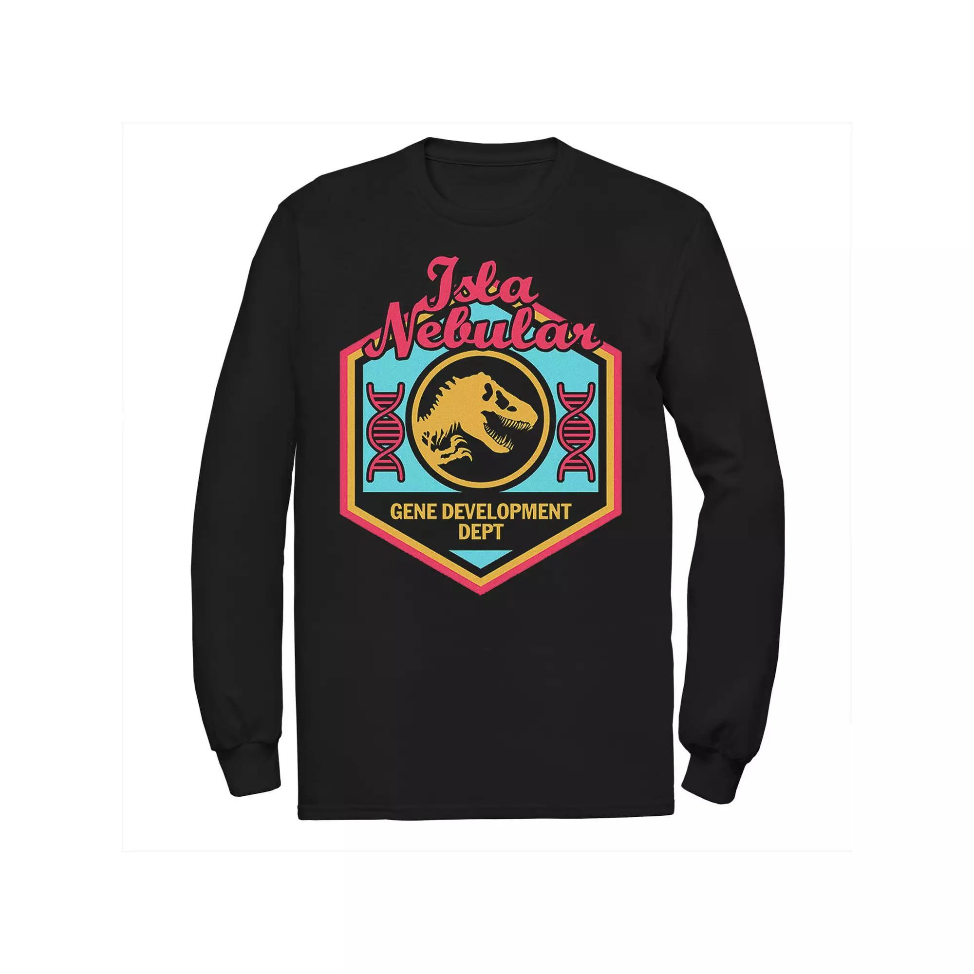 Men's Jurassic World Isla Nebular Gene Dept. Badge Tee, Size: Large, Blue Product Image