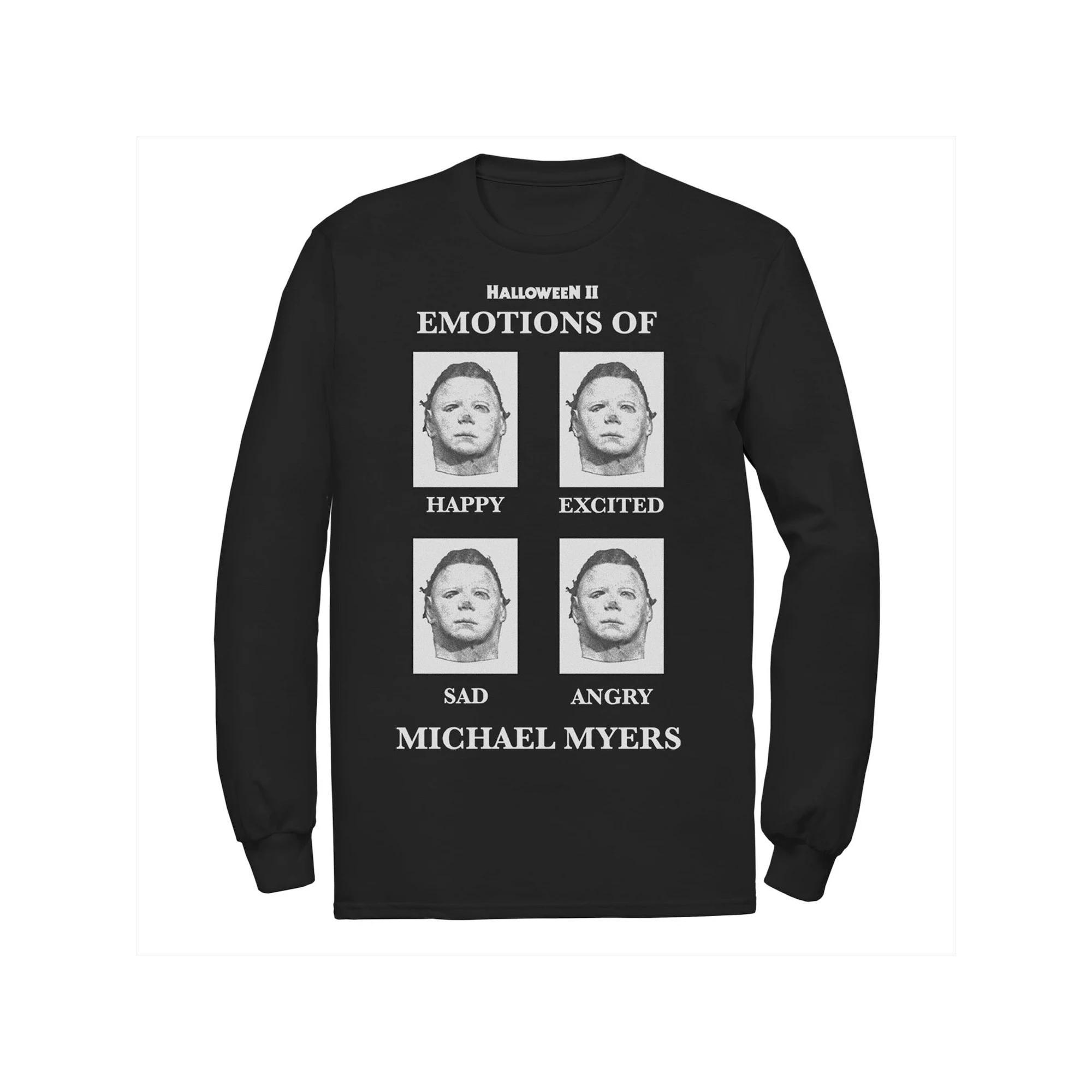 Men's Halloween 2 Emotions Of Michael Myers Tee, Size: Large, Black Product Image