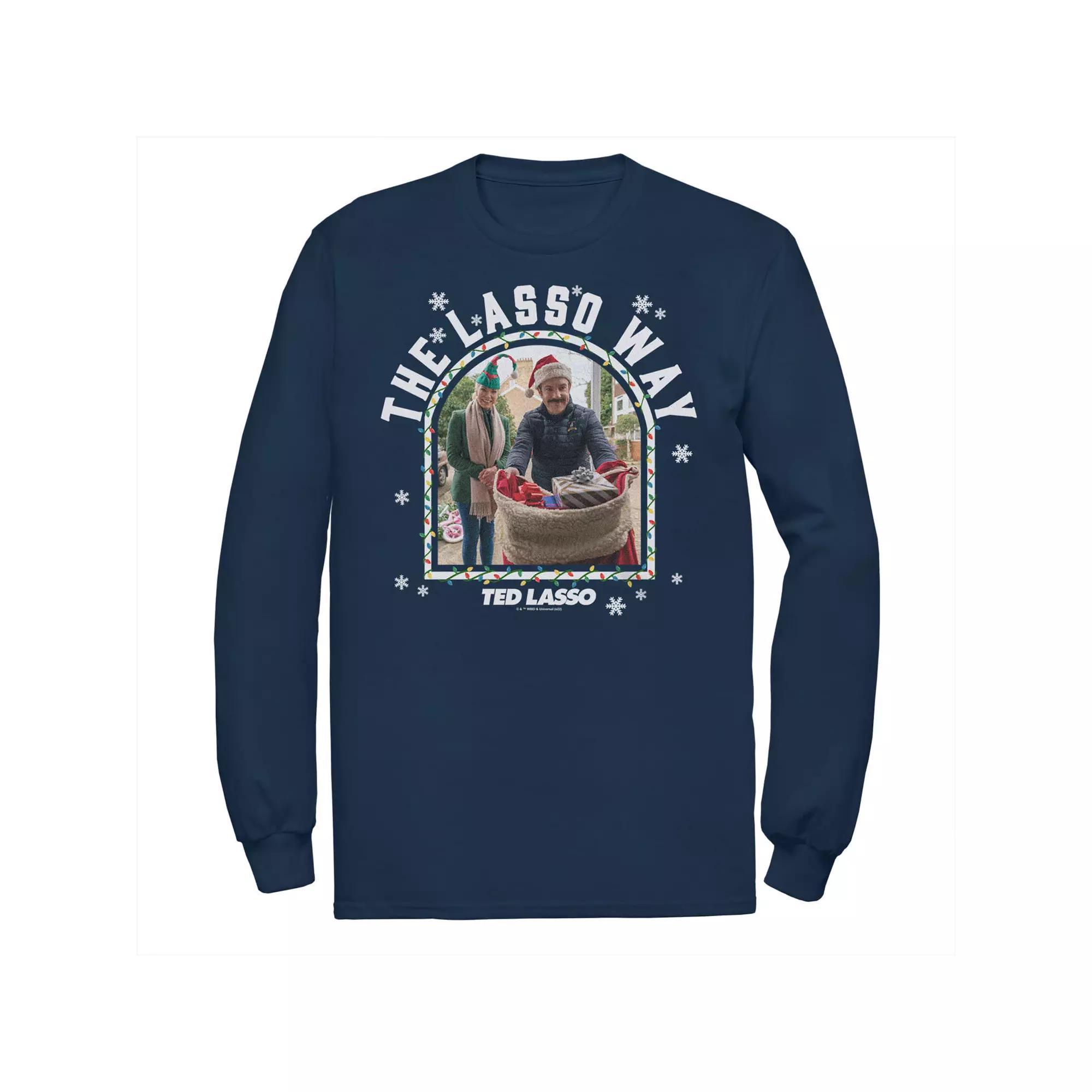 Men's Ted Lasso The Lasso Way Christmas Gifts Graphic Tee, Size: Small, Blue Product Image