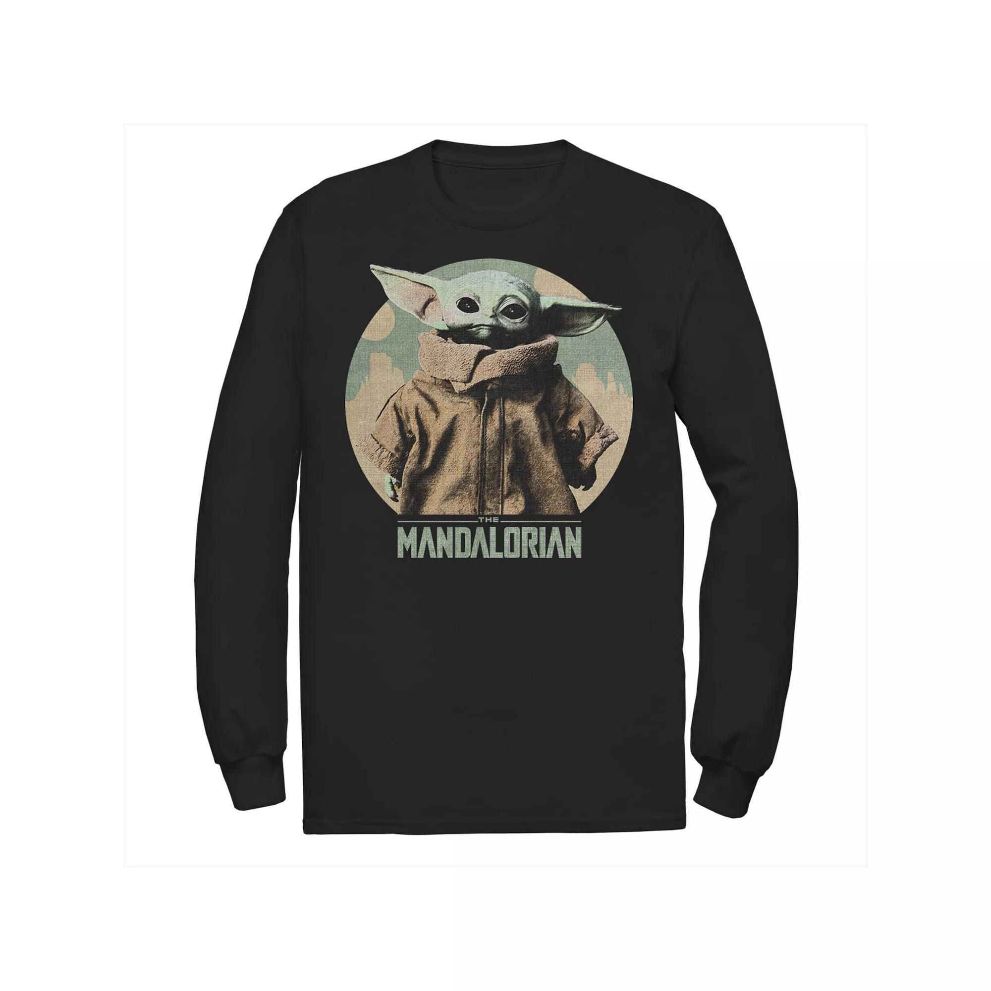Men's Star Wars The Mandalorian The Child Faded Portrait Tee, Size: Medium, Black Product Image