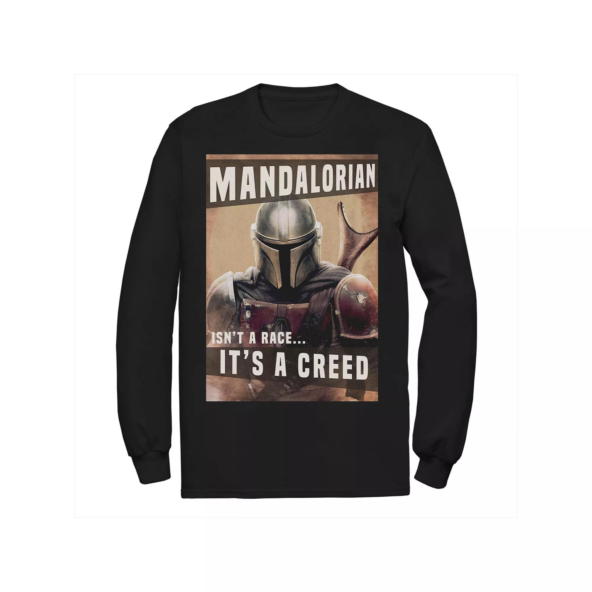 Men's Star Wars The Mandalorian It Isn't A Race It's A Creed Tee, Size: Medium, Black Product Image