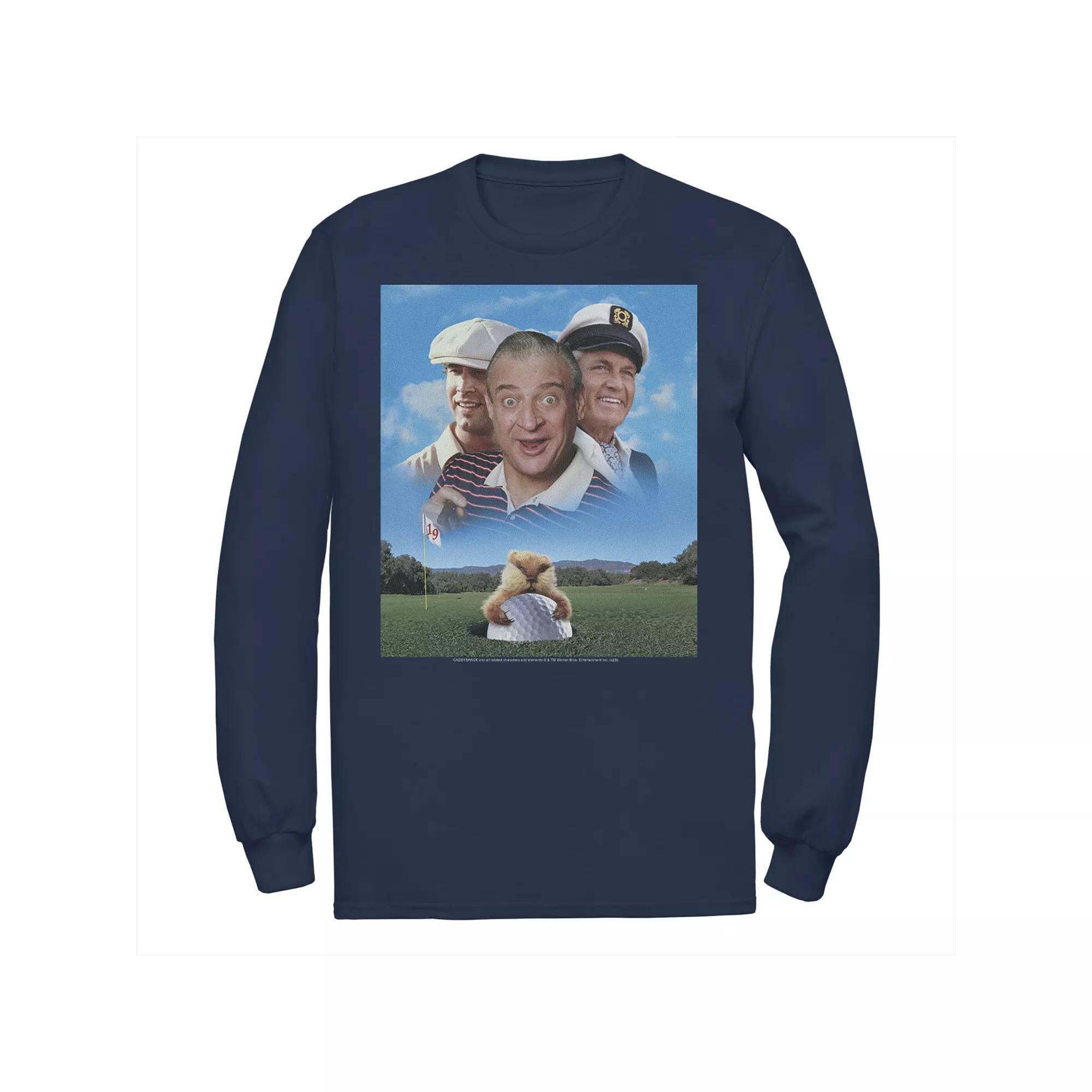 Men's Caddyshack Group Shot Poster Tee, Size: XXL, Blue Product Image