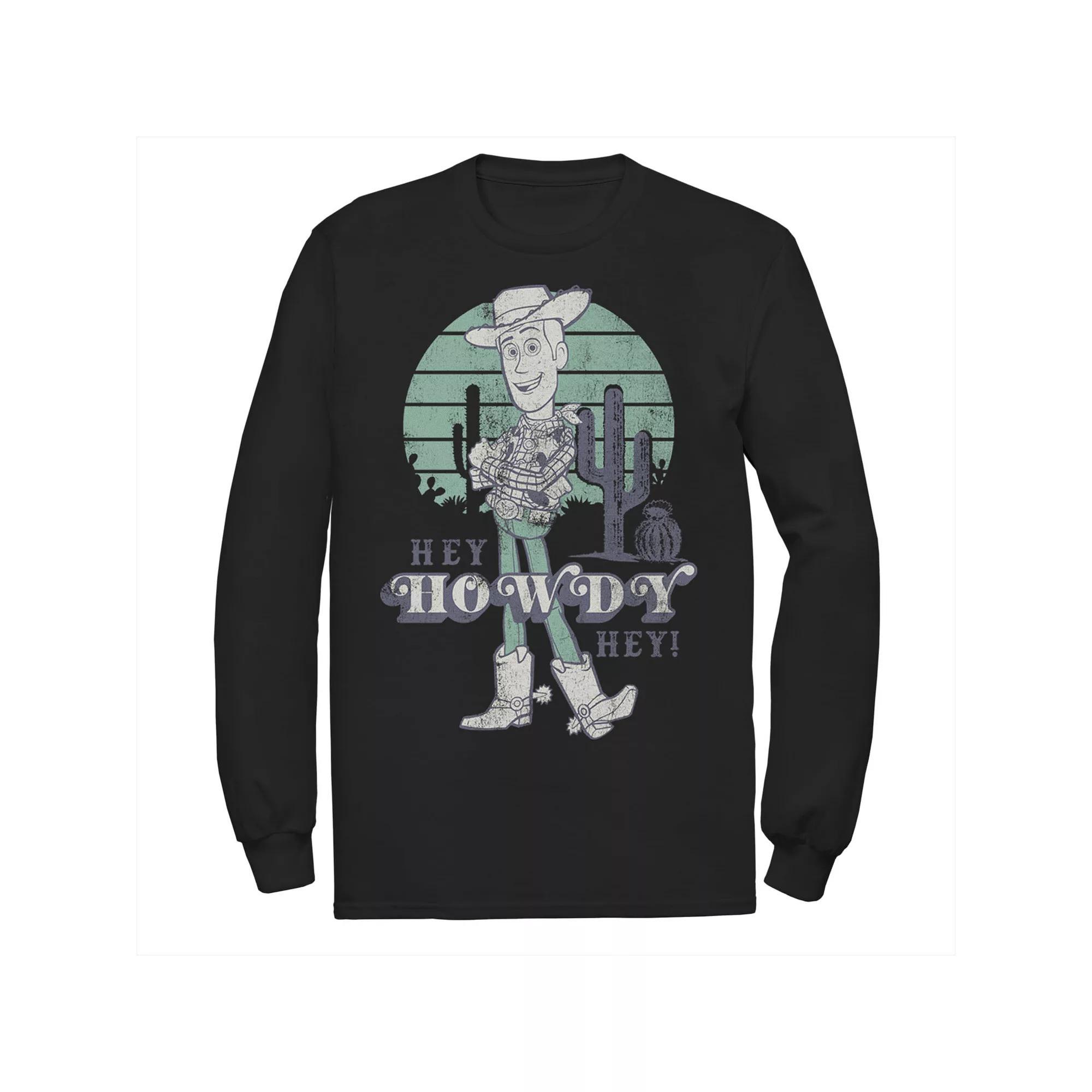 Disney / Pixar's Toy Story Men's Pastel Hey Howdy Hey Woody Tee, Size: Large, Black Product Image
