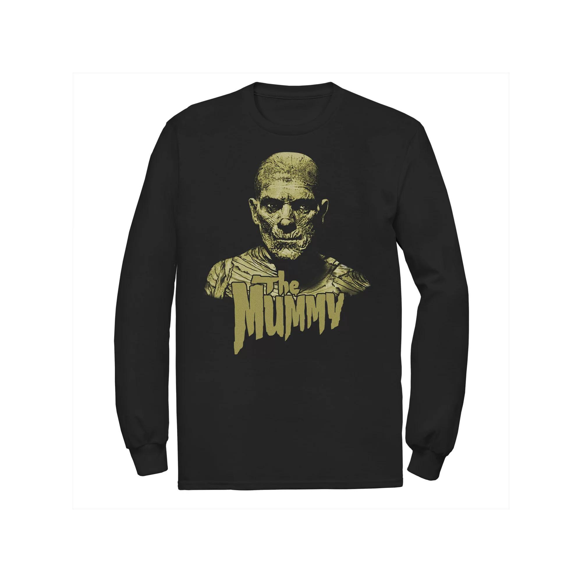 Men's Universal Monsters The Mummy Bust Portrait Logo Long Sleeve Graphic Tee, Size: Small, Black Product Image