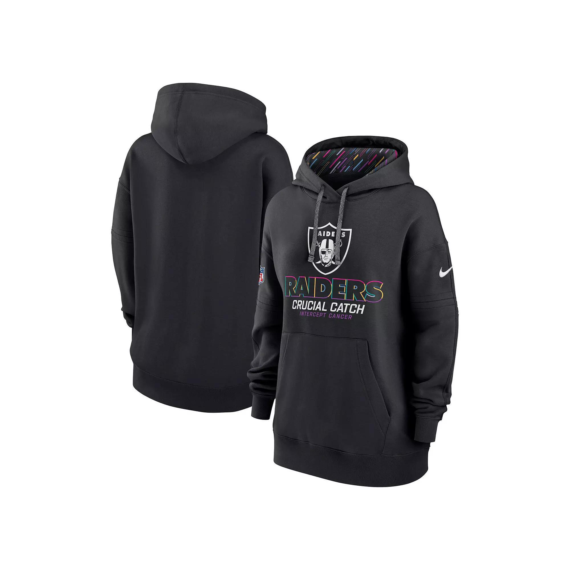Women's Nike Black Las Vegas Raiders 2024 NFL Crucial Catch Club Pullover Hoodie, Size: 2XL, Lvr Black Product Image