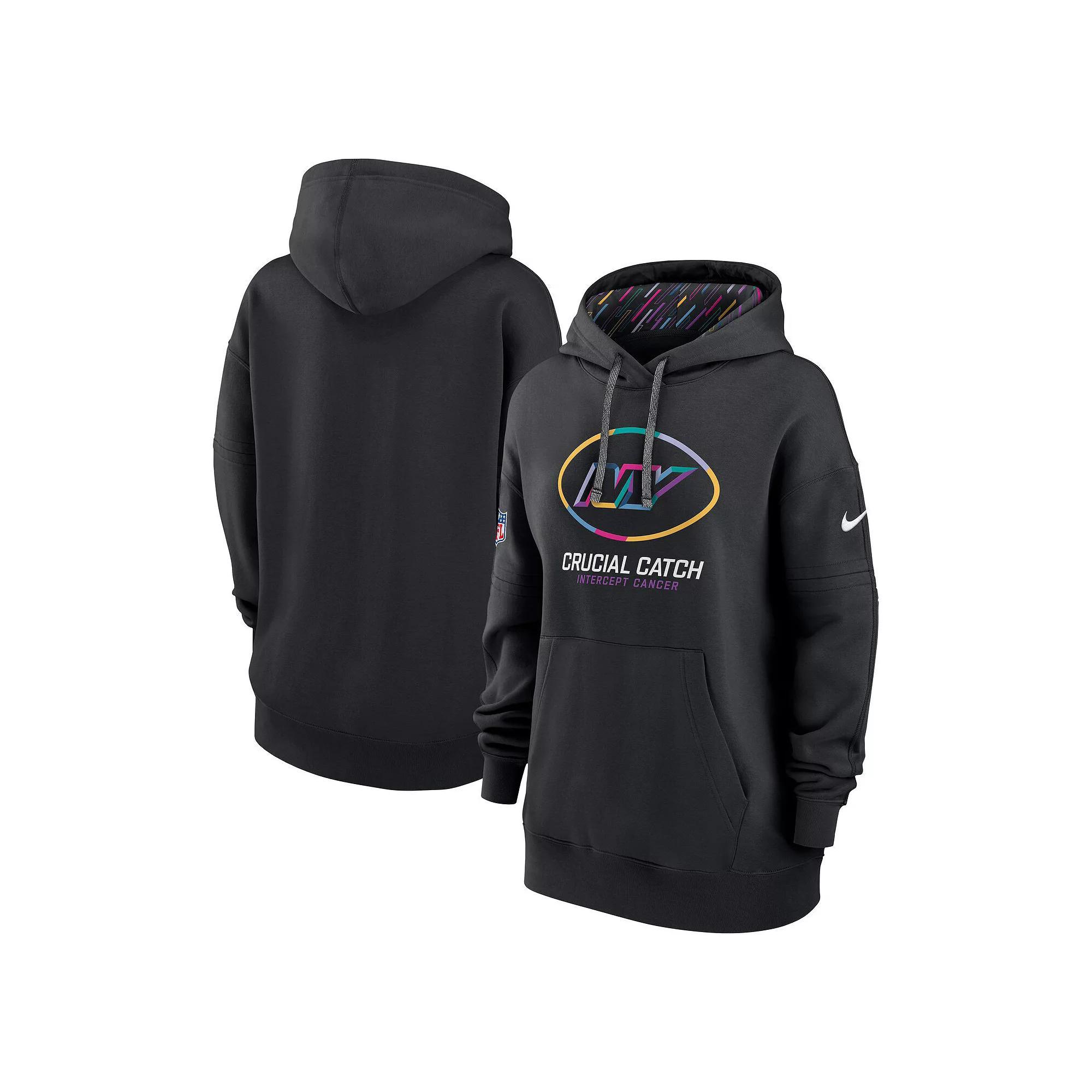 Women's Nike  Black New York Jets 2024 NFL Crucial Catch Club Pullover Hoodie, Size: Large Product Image