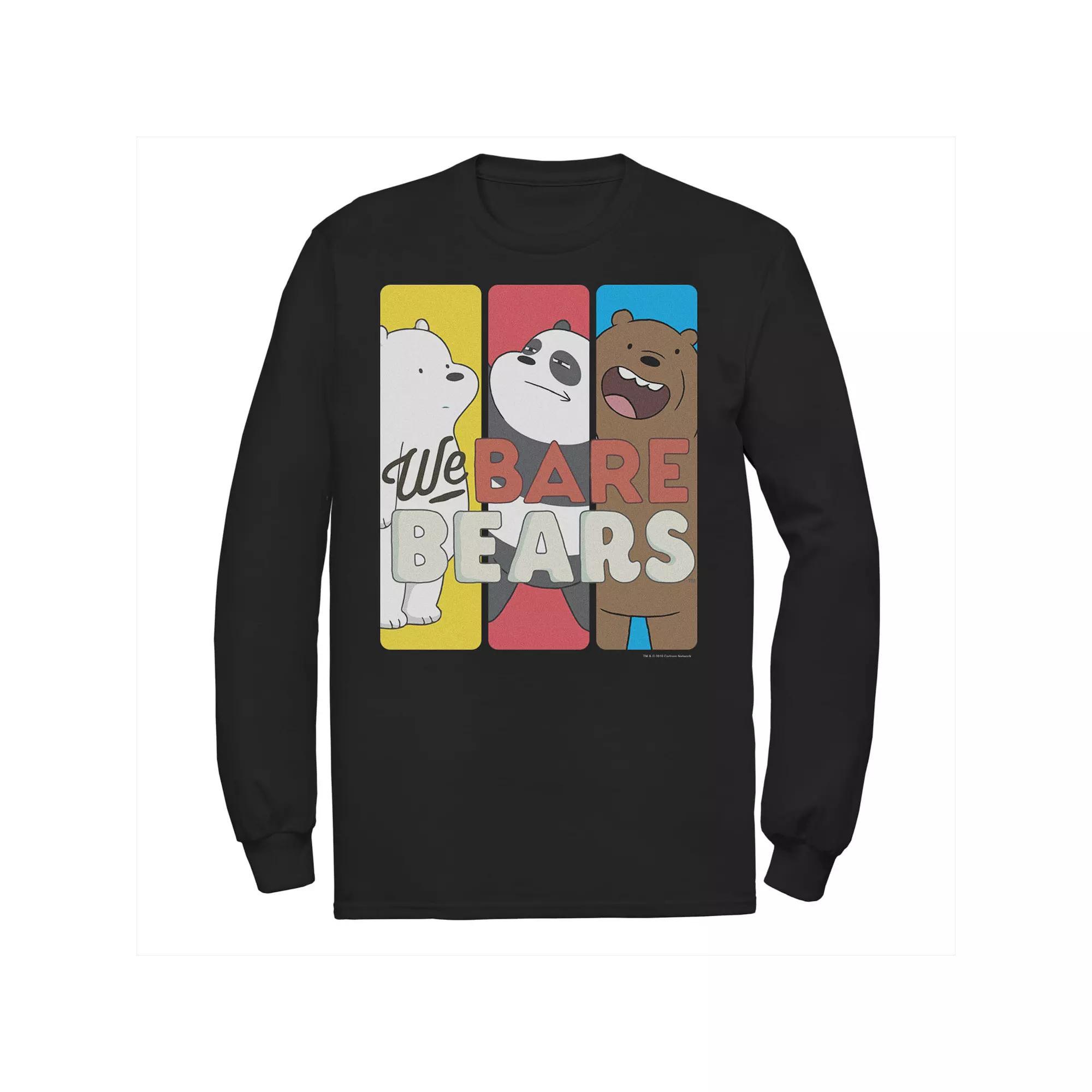 Men's Super Mario Characters Collage Long Sleeve Tee, Size: 5XL, Black Product Image