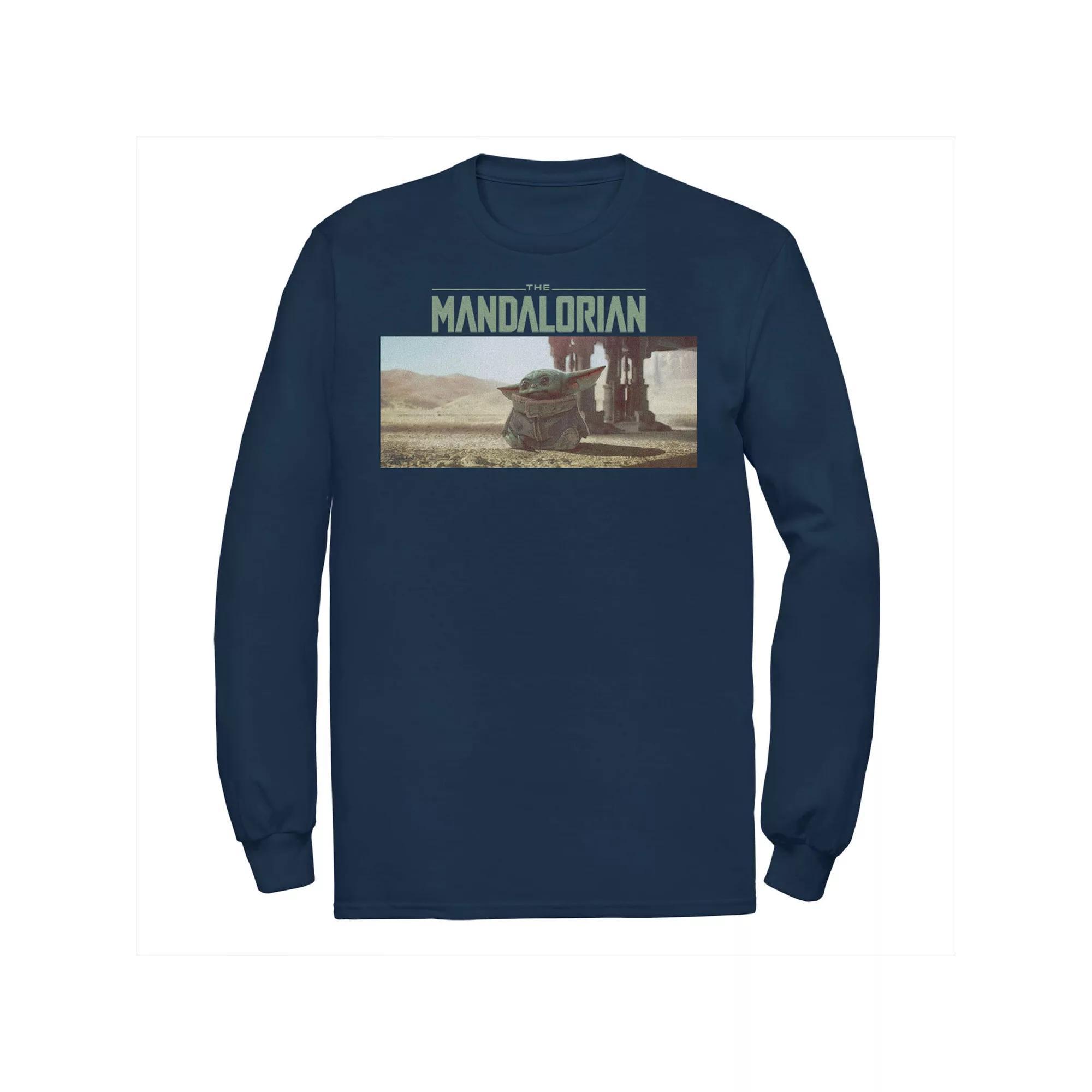 Men's Star Wars The Mandalorian The Child Logo Panel Tee, Size: XXL, Blue Product Image