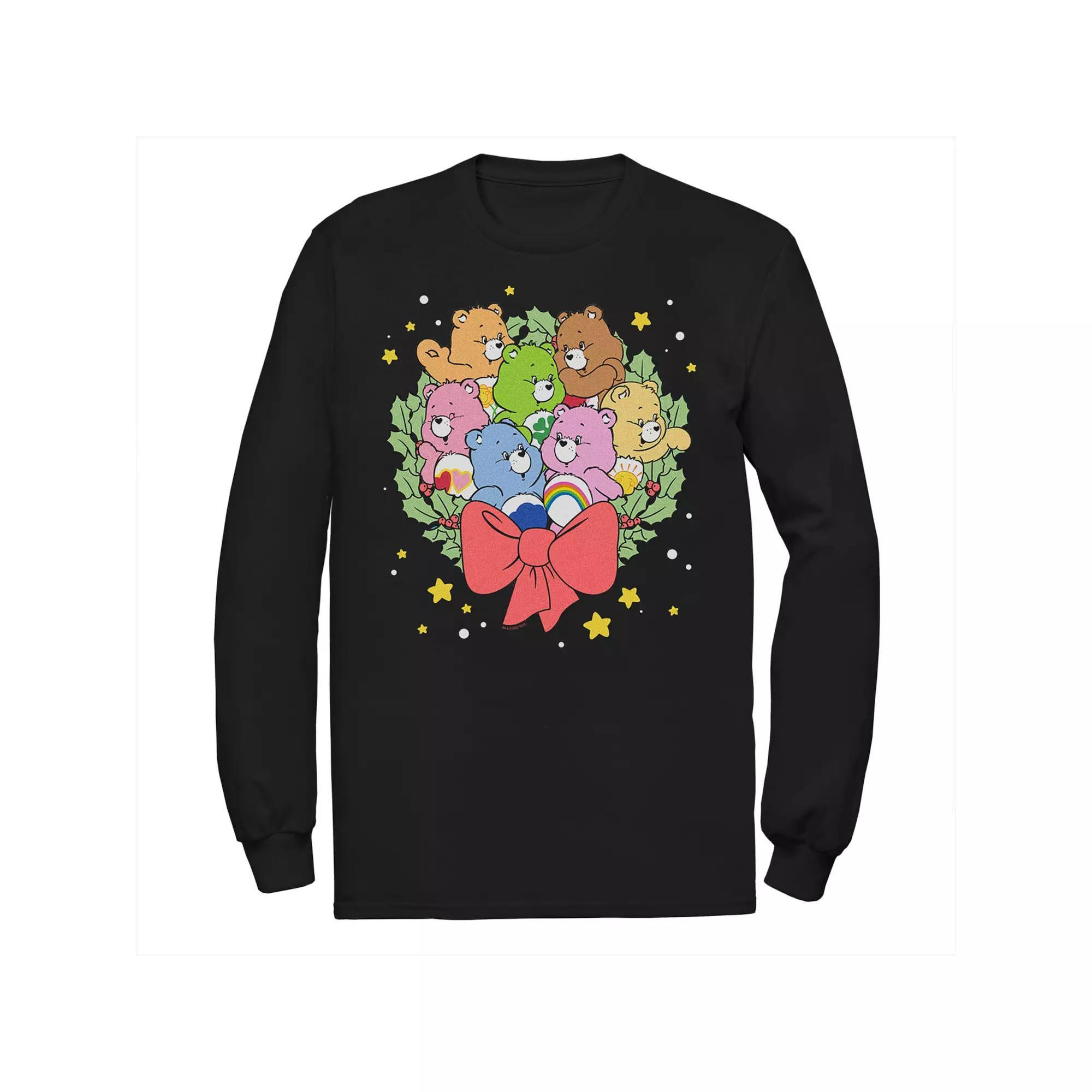 Big & Tall Care Bear Christmas Wreath Little Stars Tee, Men's, Size: 4XL, Black Product Image