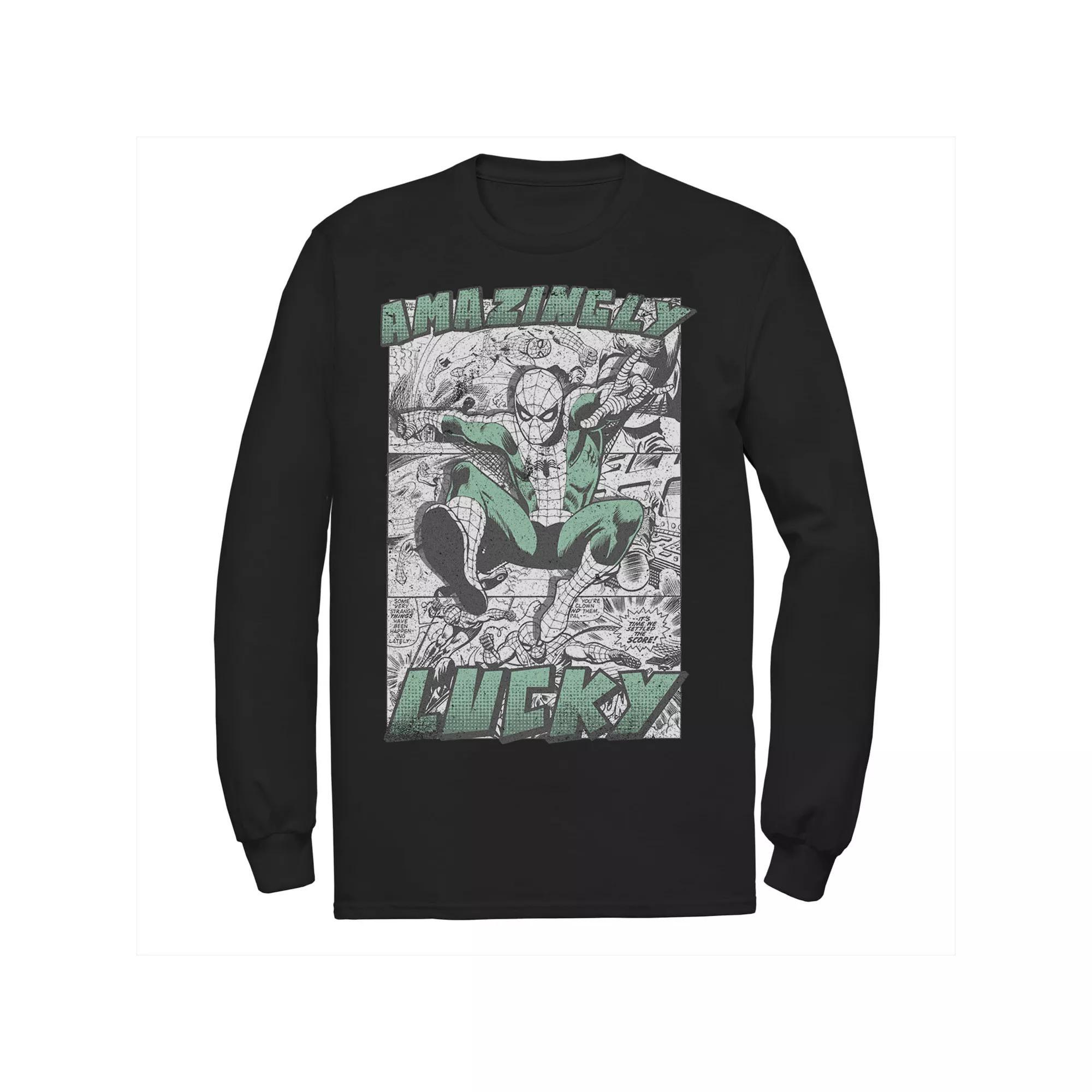 Mens Marvel Spider-Man Amazingly Lucky St. Patricks Tee Product Image