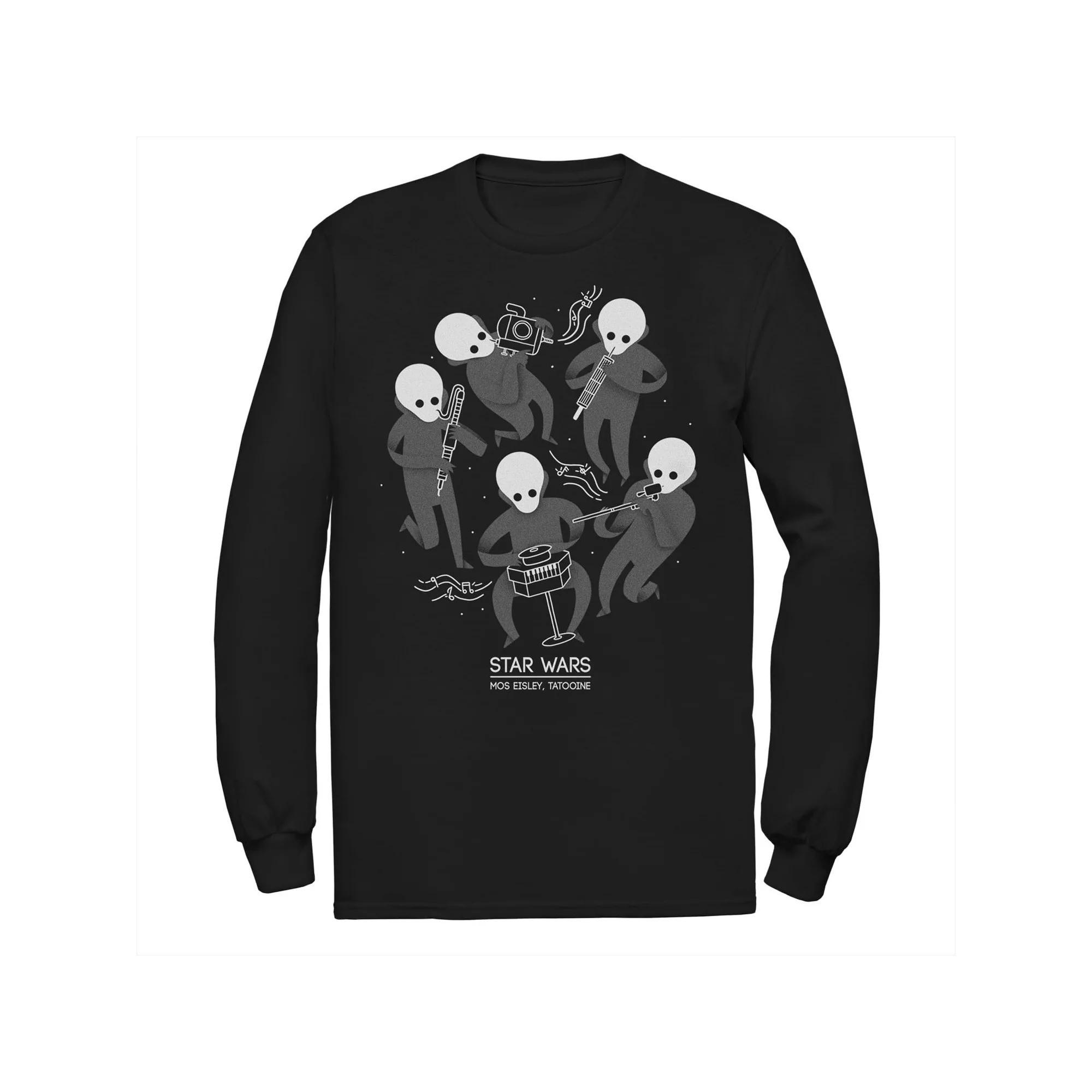 Men's Star Wars Cantina Band Jam Long Sleeve Tee, Size: Large, Black Product Image