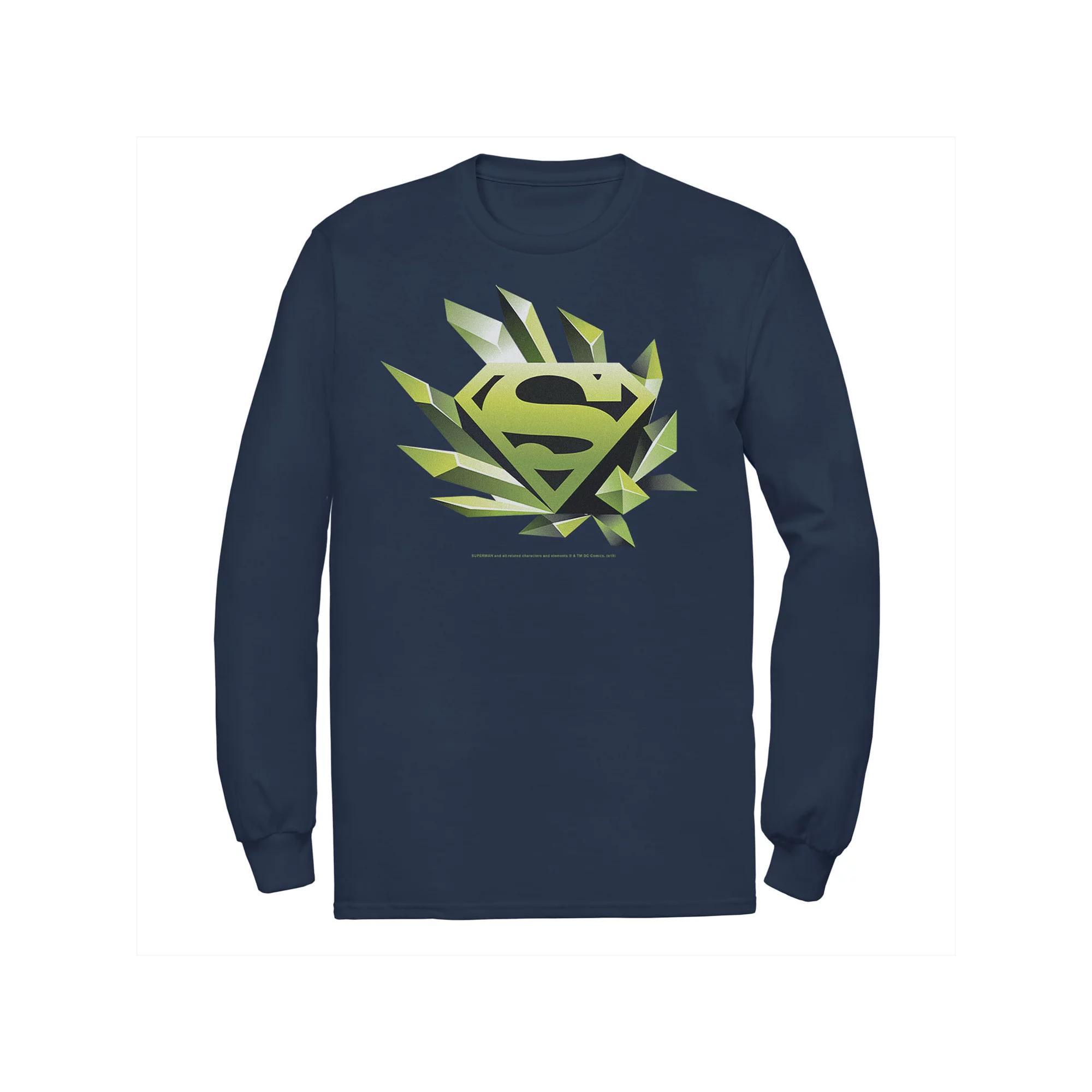 Men's DC Comics Superman Kryptonite Chest Logo Tee, Size: Large, Blue Product Image