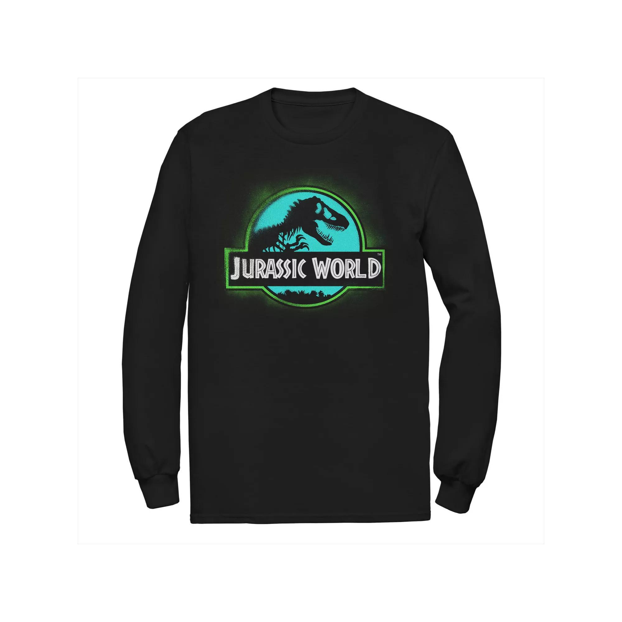 Men's Jurassic World Two Logo Graffiti Spray Paint Tee, Size: 3XL, Black Product Image