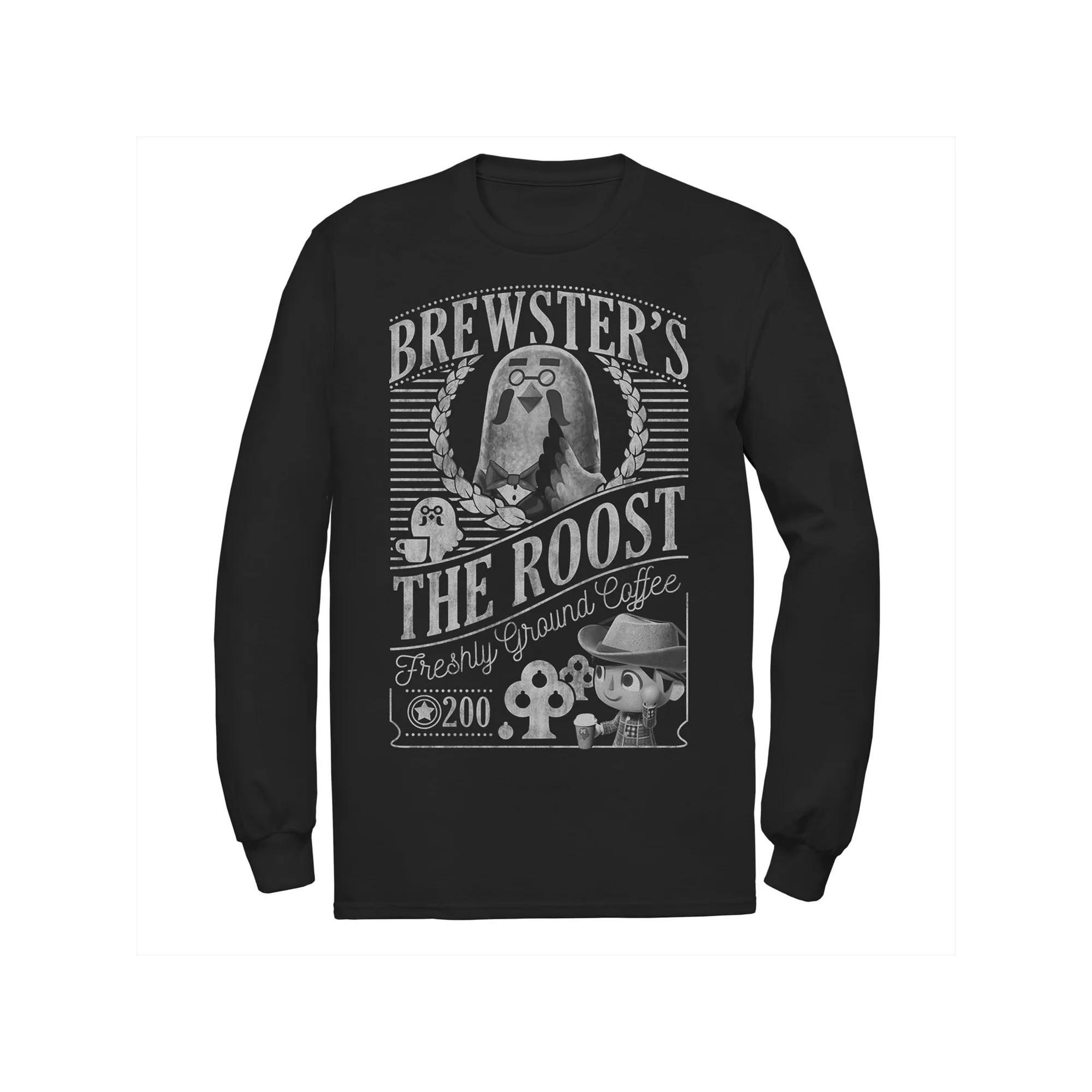 Men's Nintendo Animal Crossing Brewster's The Roost Tee, Size: Small, Black Product Image