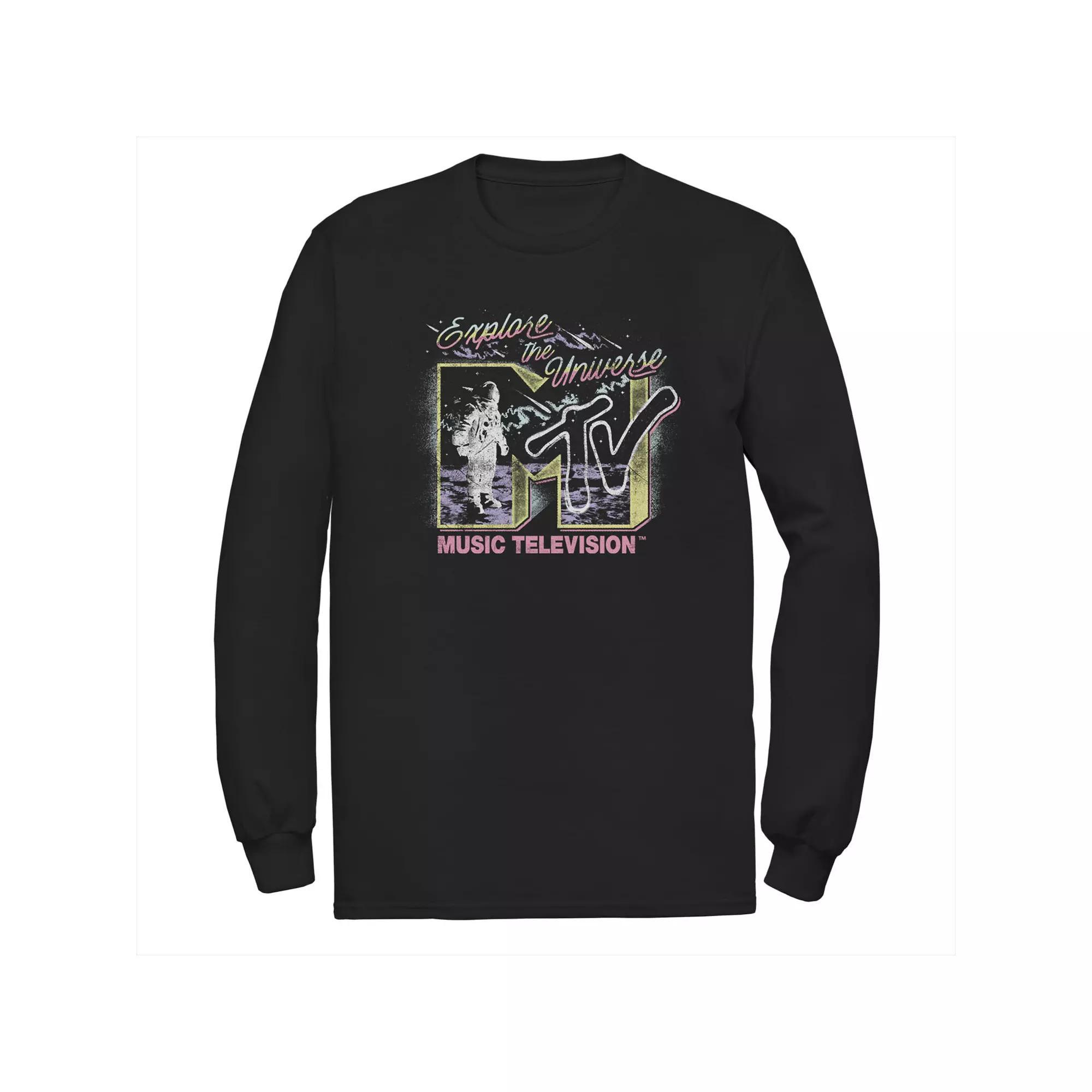 Men's MTV Music Television Explore The Universe Logo Tee, Size: Medium, Black Product Image