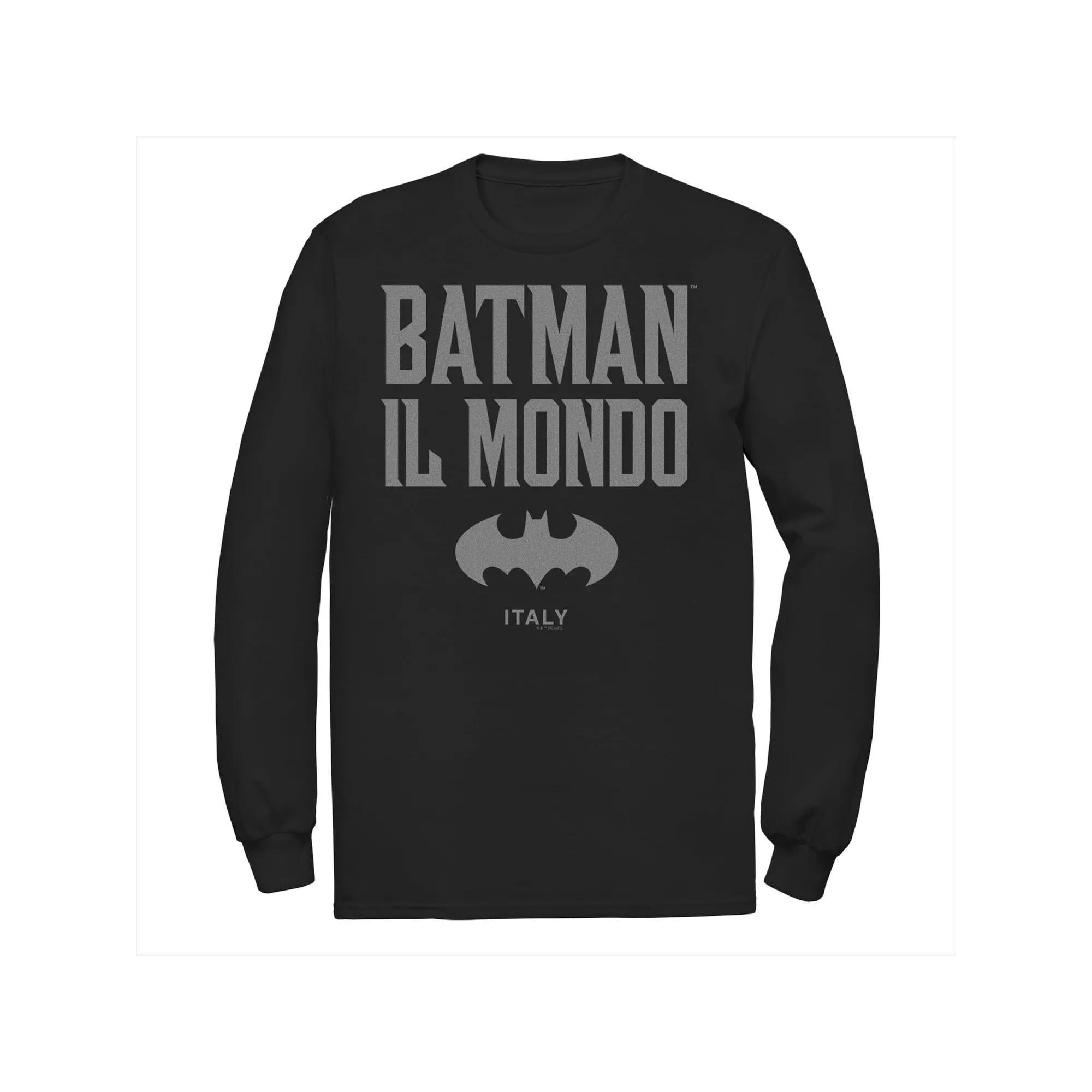 Men's Batman: Il Mondo Italy Icon Logo Tee, Boy's, Size: Large, Black Product Image