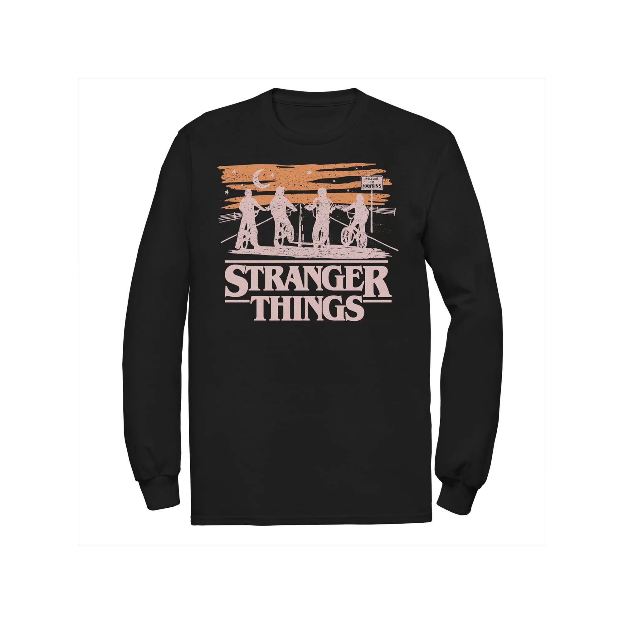 Men's Netflix Stranger Things Night Silhouettes Tee, Size: Large, Black Product Image