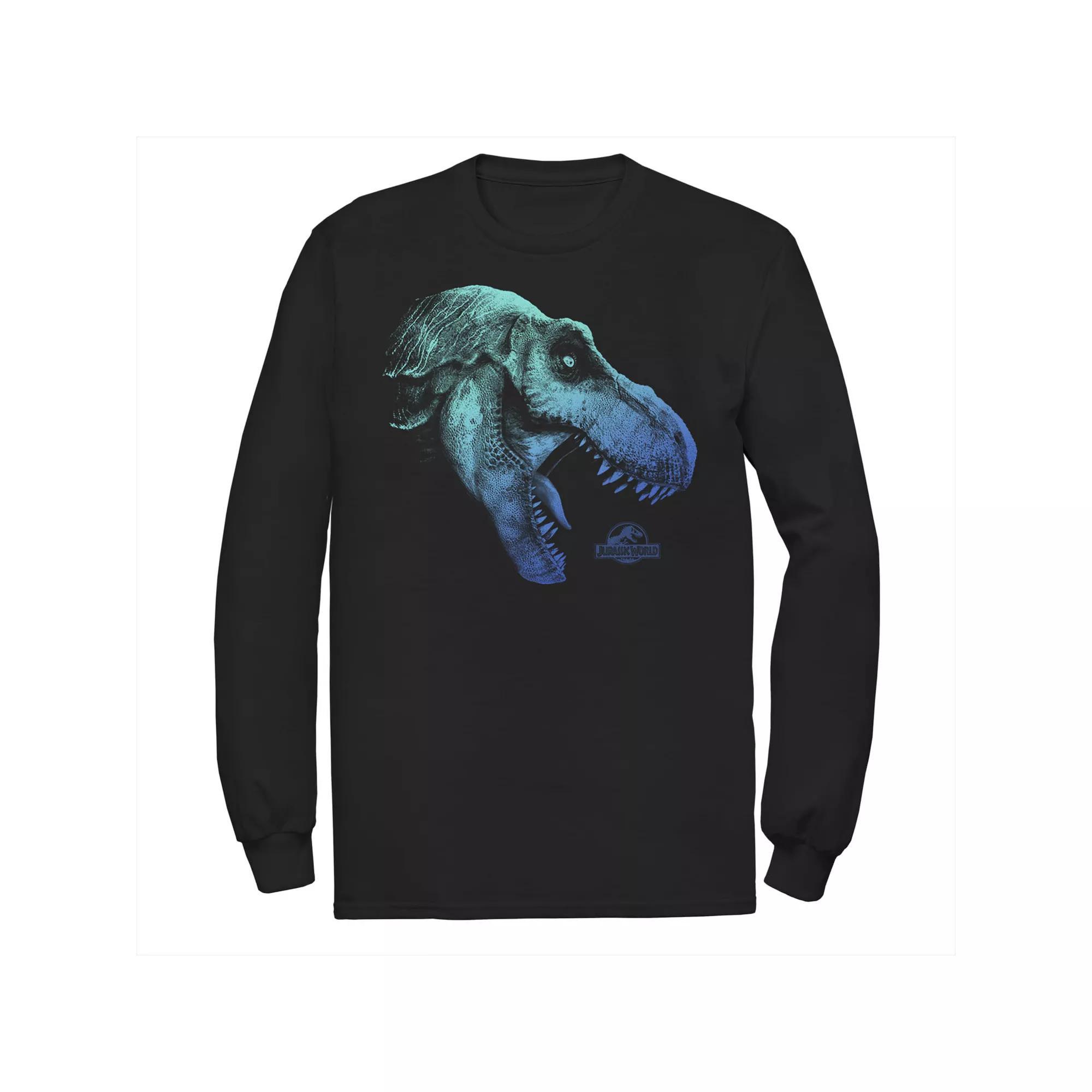 Men's Jurassic World Two T-Rex Blue Gradient Tee, Size: Medium, Black Product Image